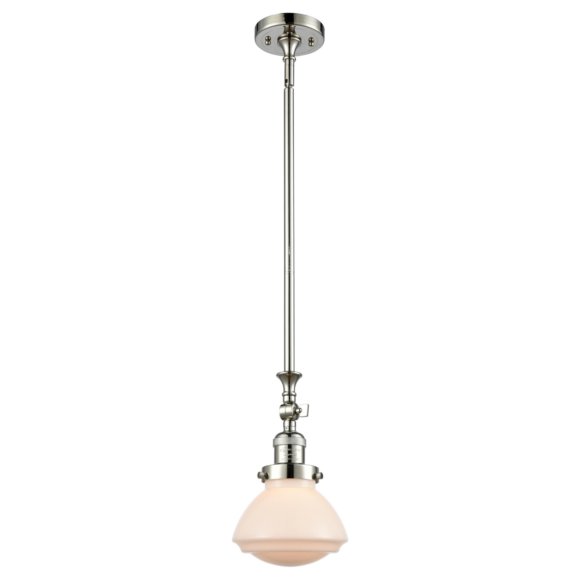 Shown in Polished Nickel finish and Bell glass and Glass shade