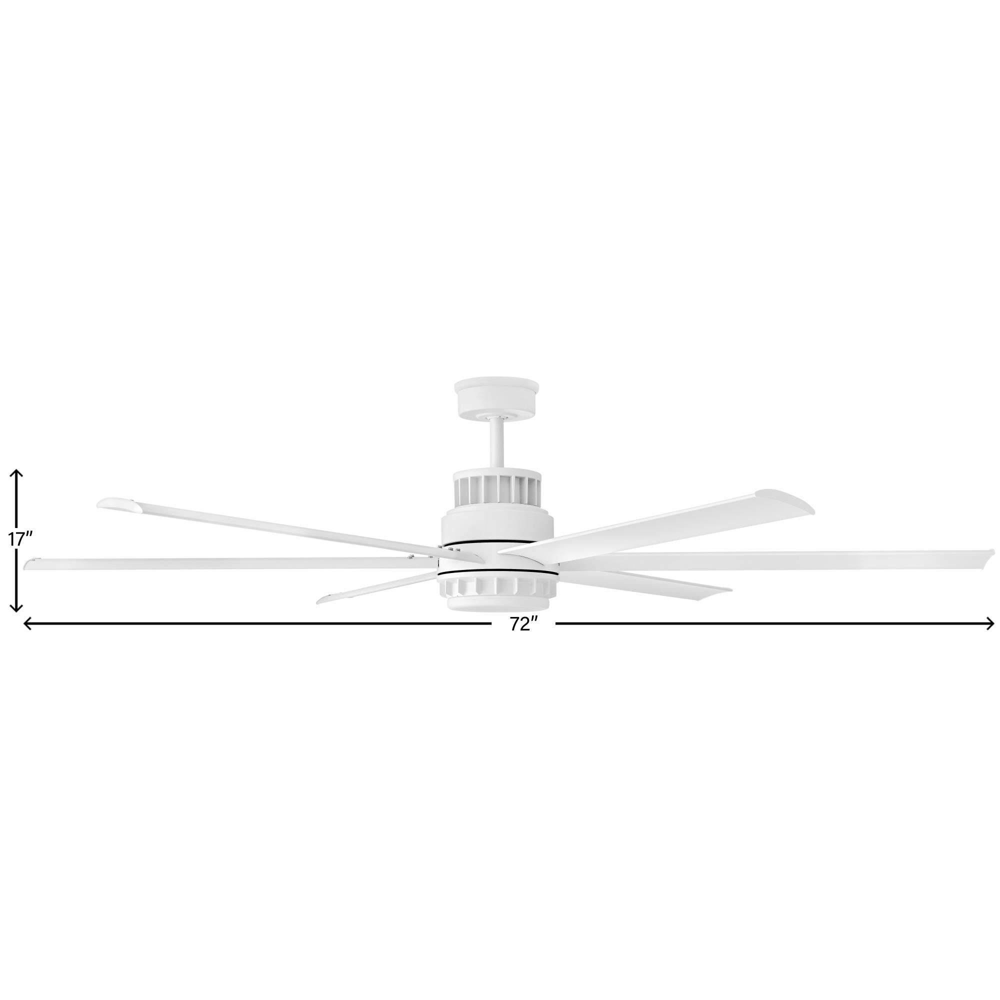 Draftsman Outdoor Rated 72 Inch Ceiling Fan with Light Kit by Hinkley Lighting