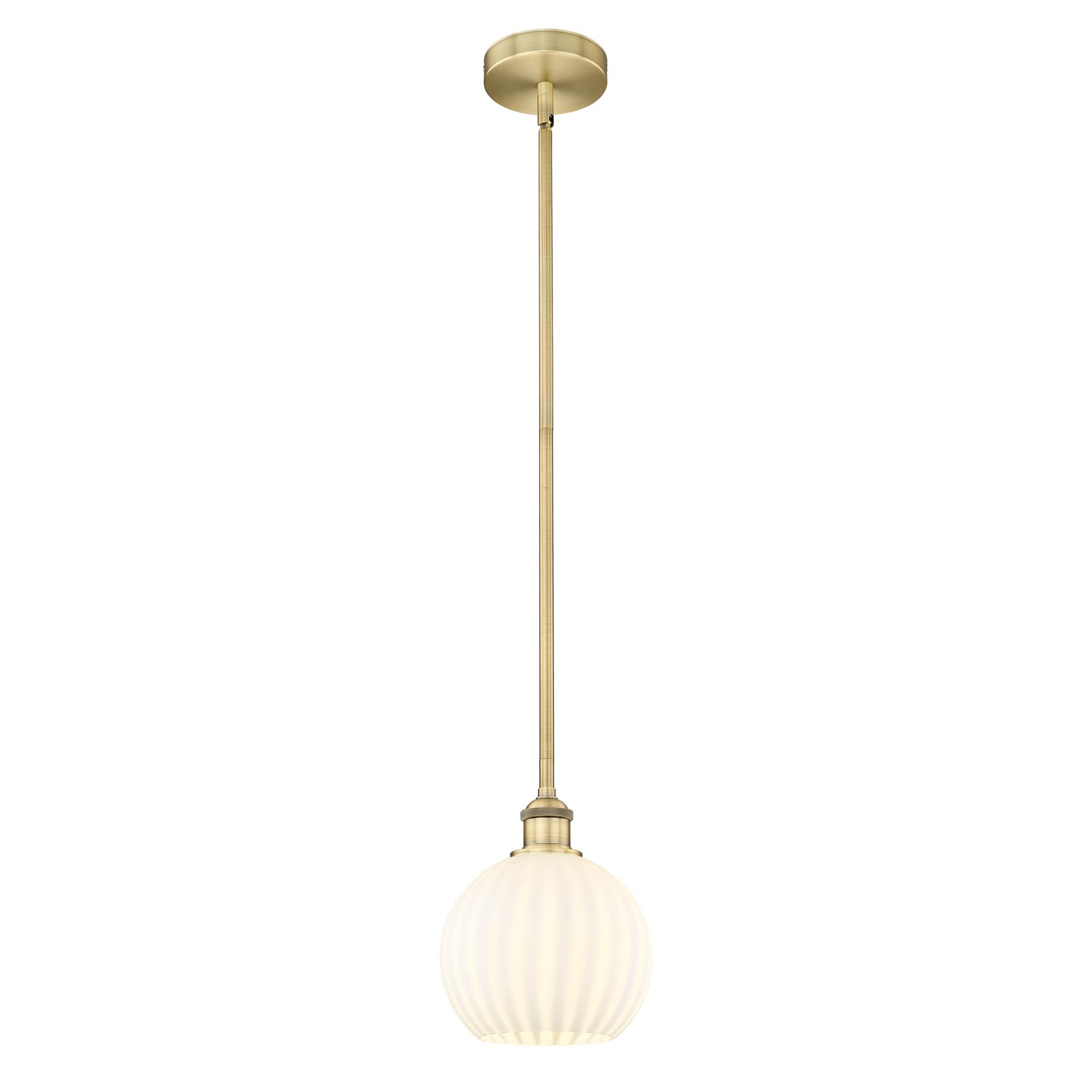 Bruno Marashlian White Venetian 8 Inch Mini Pendant by Innovations Lighting