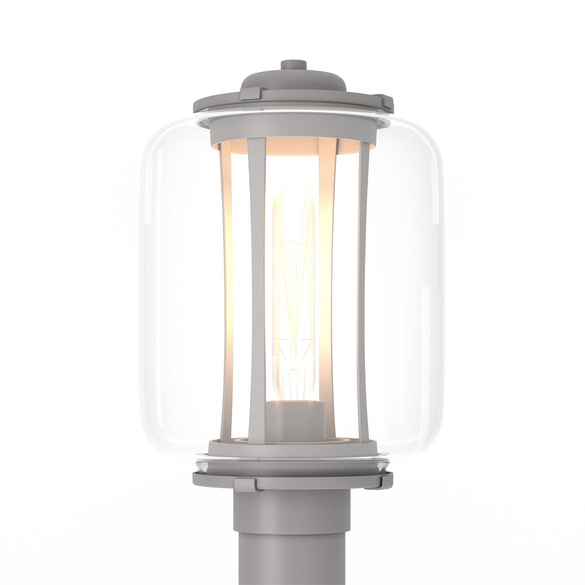 Shown in Coastal Burnished Steel finish and Clear glass