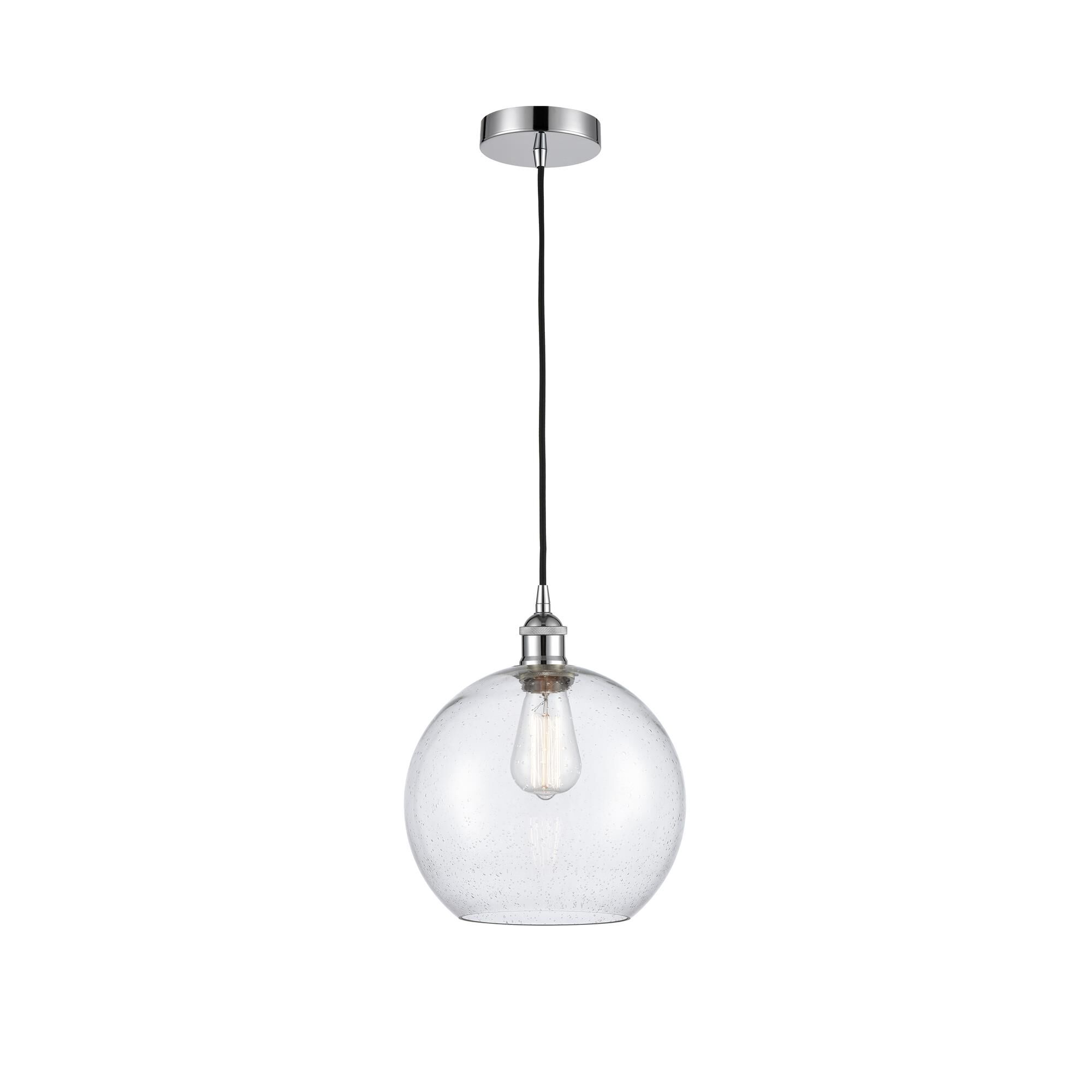 Shown in Polished Chrome finish and Seedy Large Athens glass