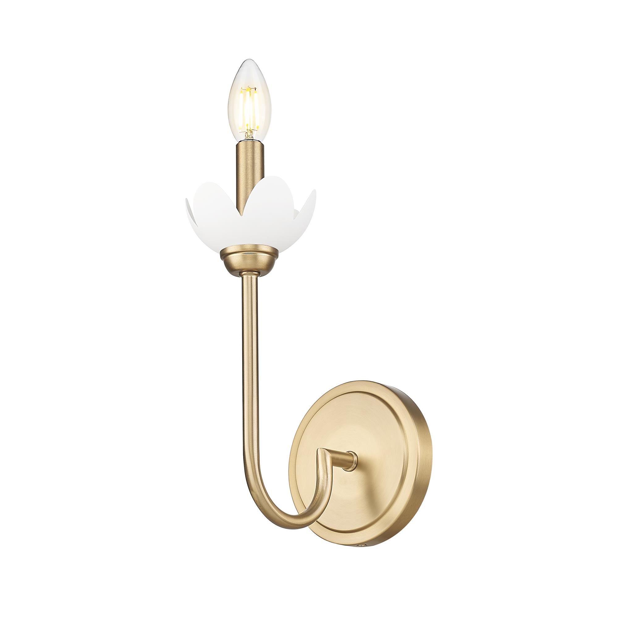 Shown in Modern Gold finish and Clear Ribbed glass and Clear Ribbed shade