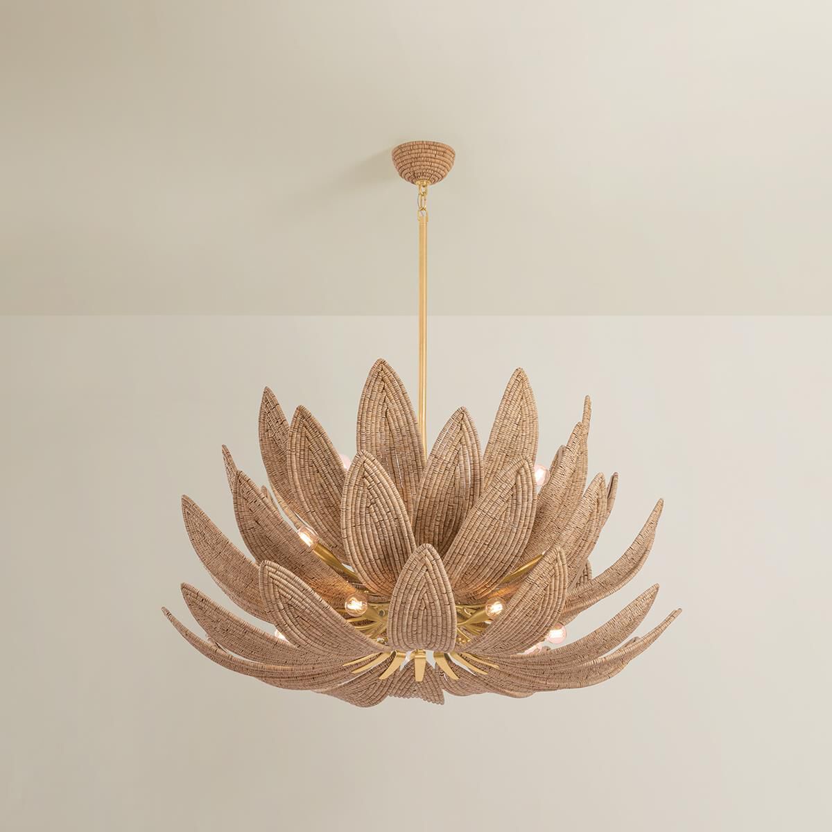 Shown in Vintage Gold Leaf finish and Coco Beads shade