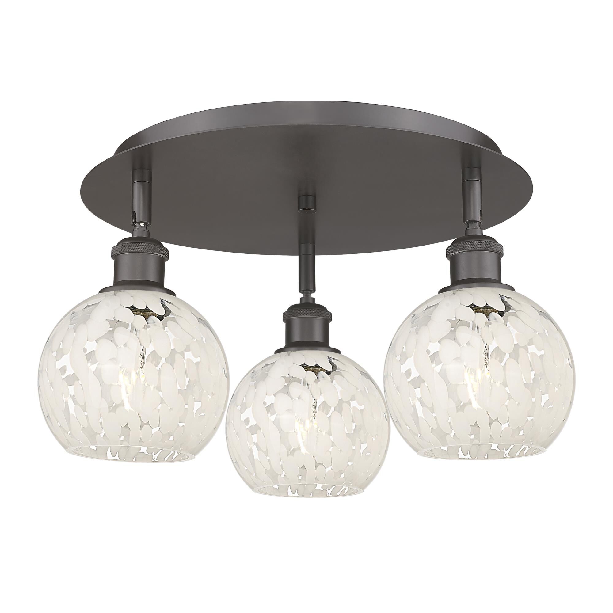 Bruno Marashlian White Mouchette 18 Inch Flush Mount by Innovations Lighting