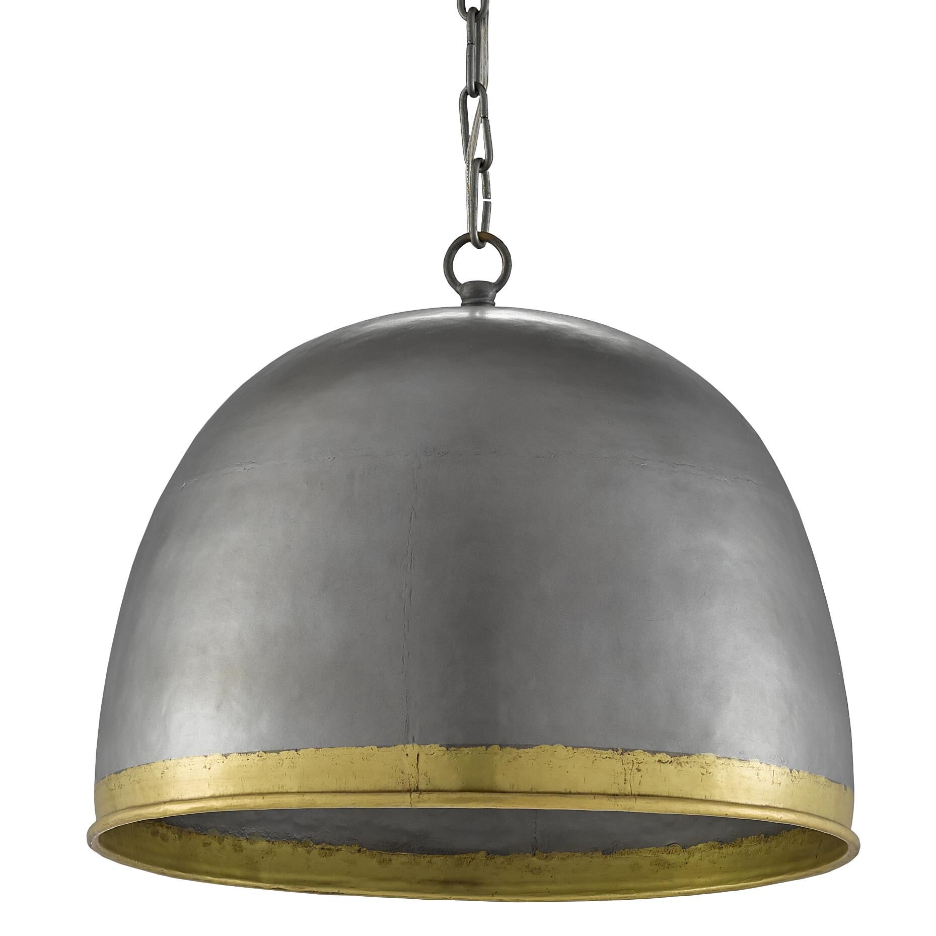 Shown in Pewter - Polished Brass finish