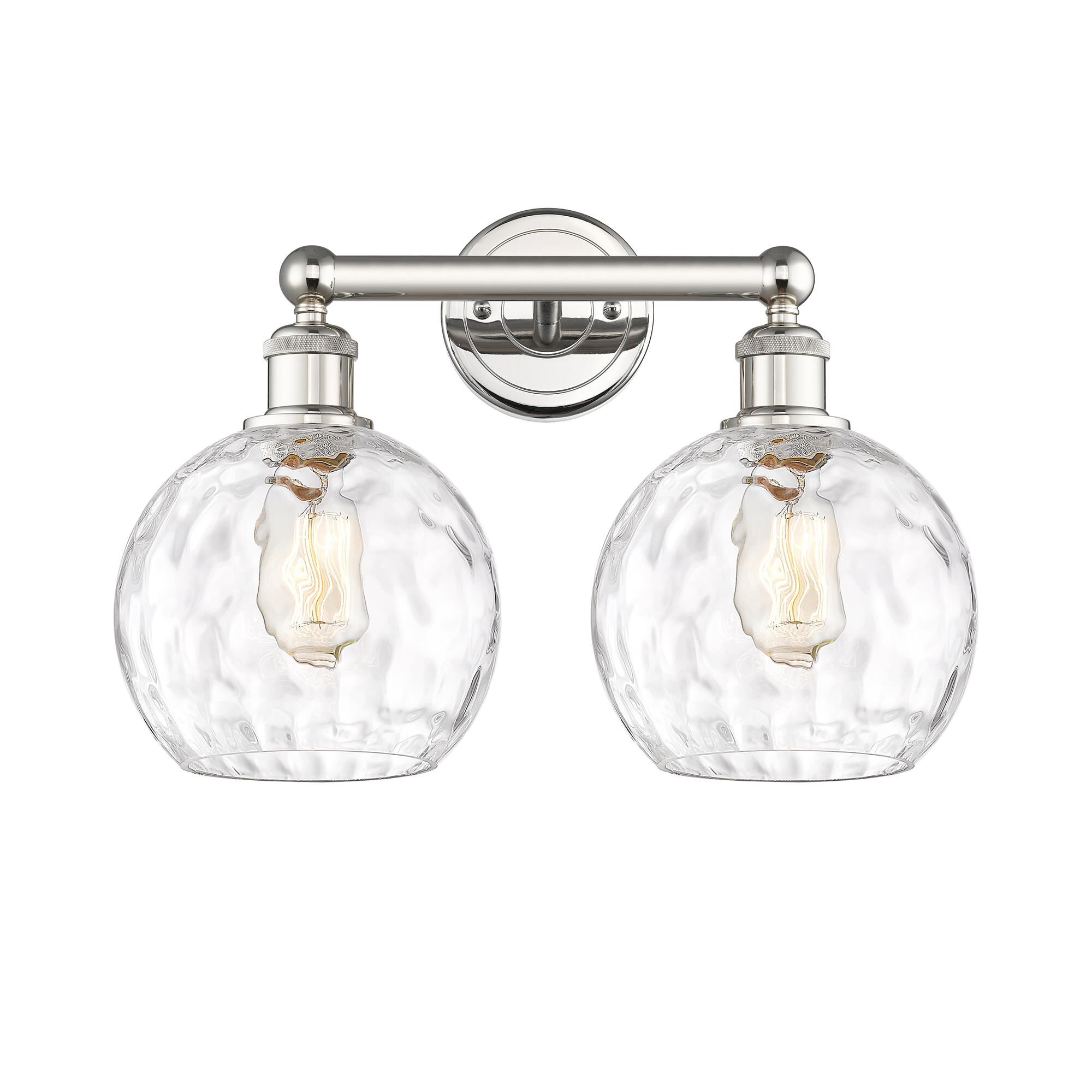 Shown in Polished Nickel finish and Clear glass