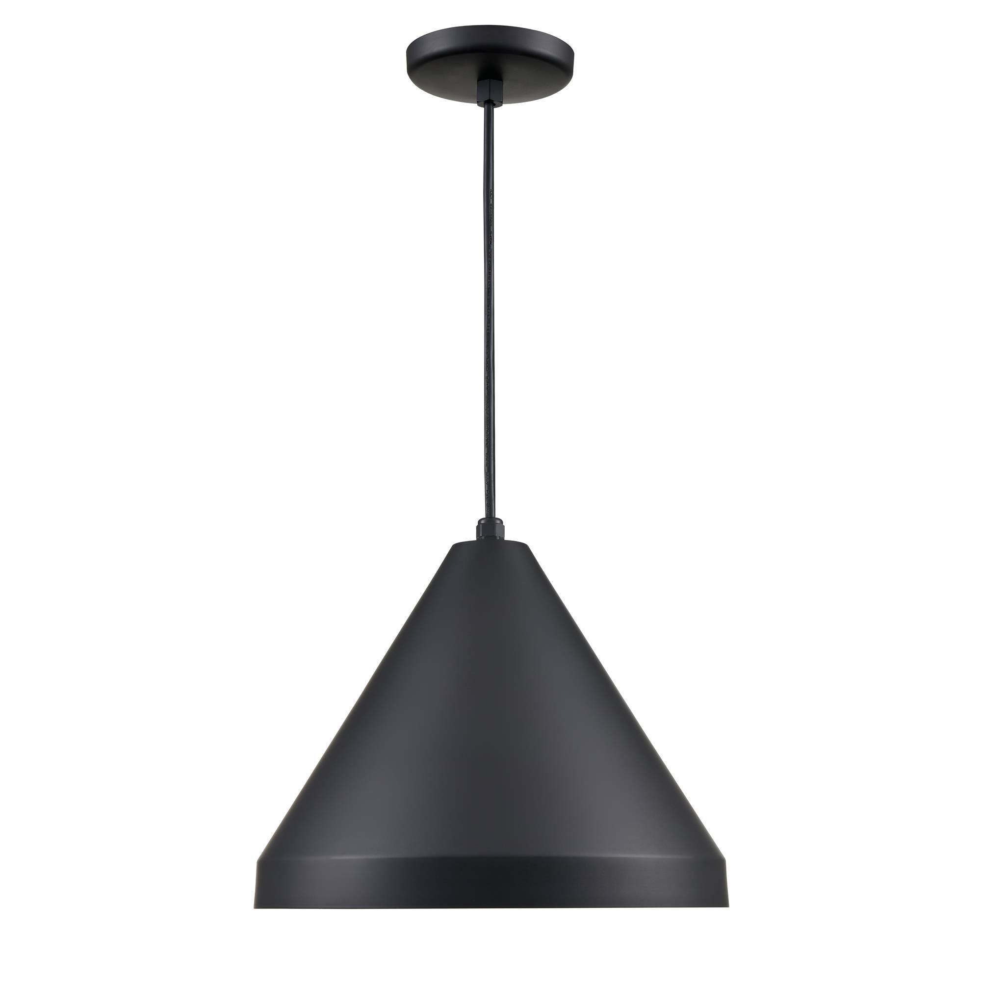 Shown in Satin Black finish and Black shade