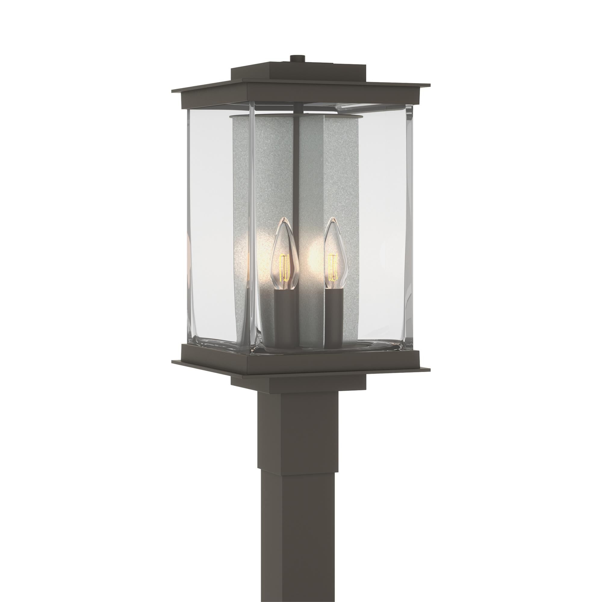 Shown in Coastal Dark Smoke finish and Clear glass and Translucent Vintage Platinum accent