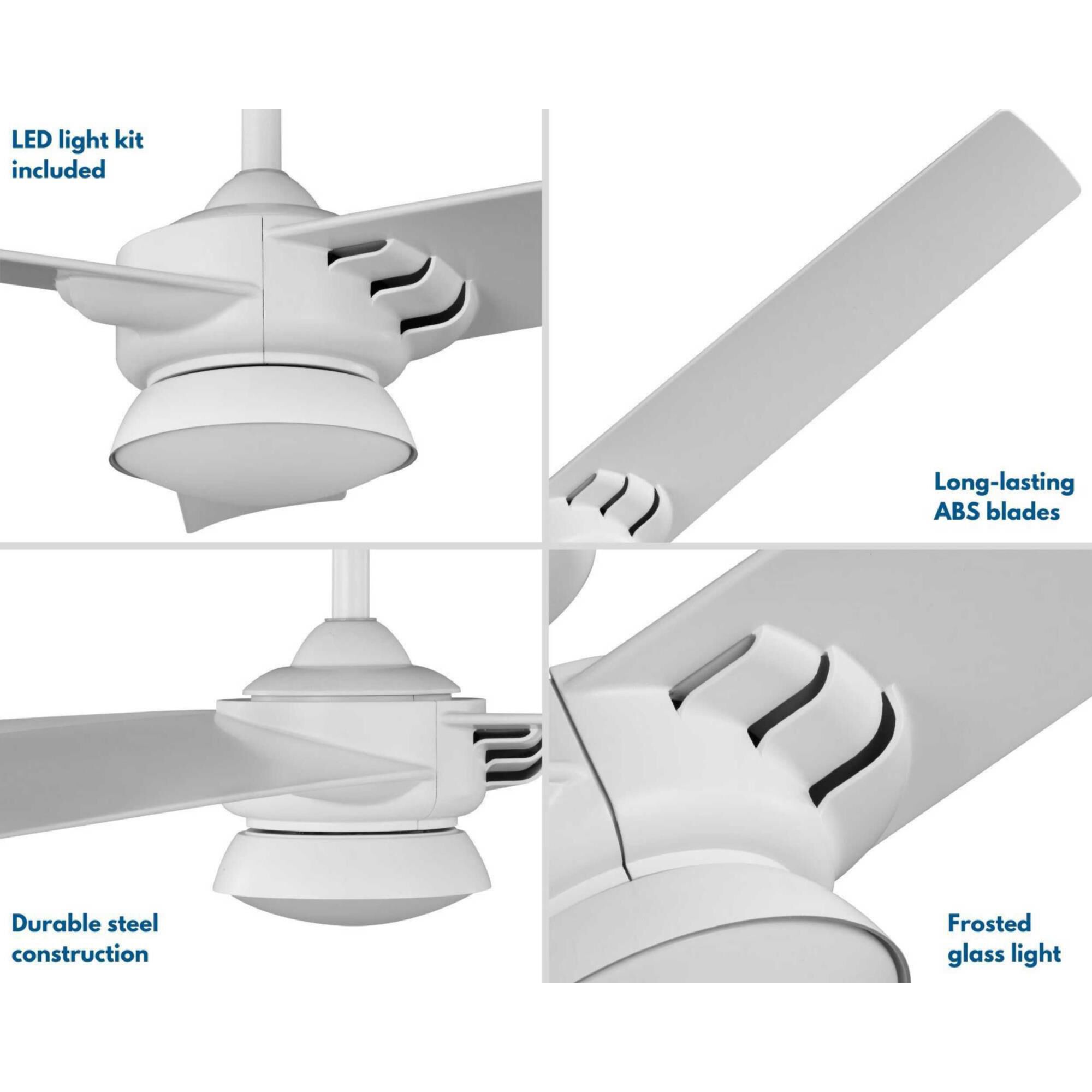 Edwidge 52 Inch Ceiling Fan with Light Kit by Progress Lighting