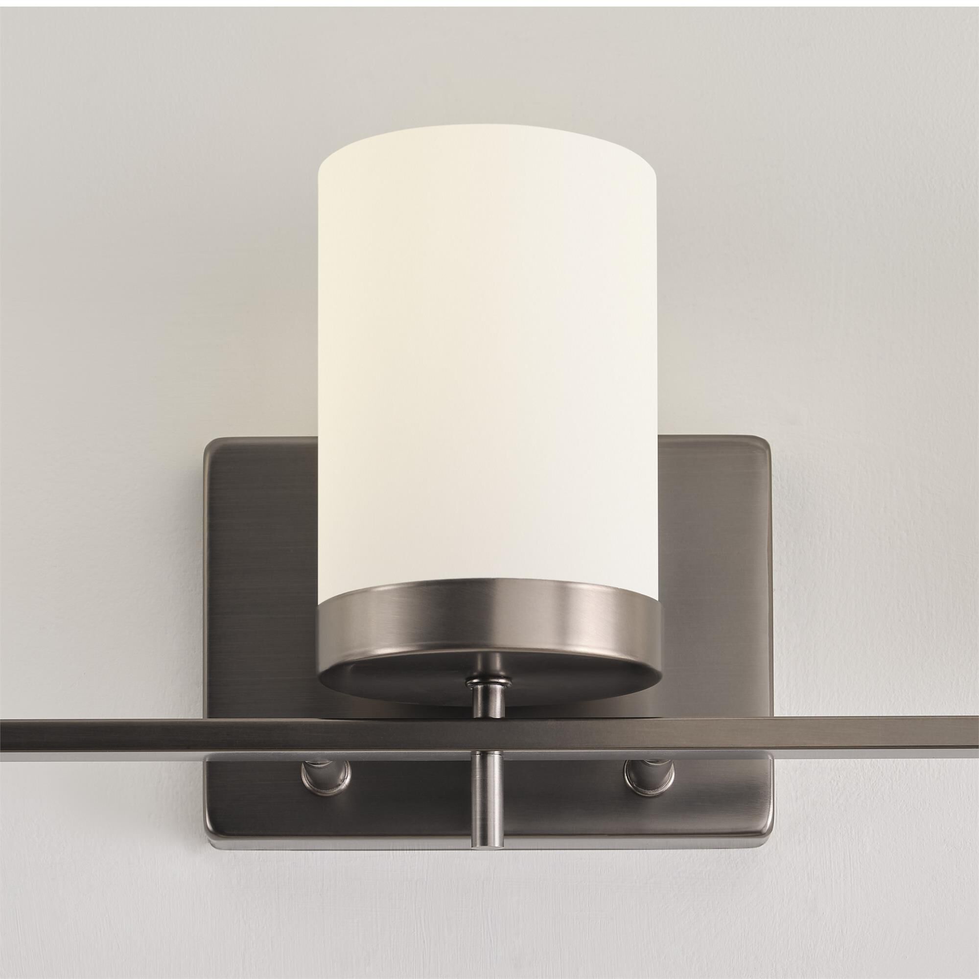 Shown in Brushed Oil Rubbed Bronze finish and Etched - White Inside glass