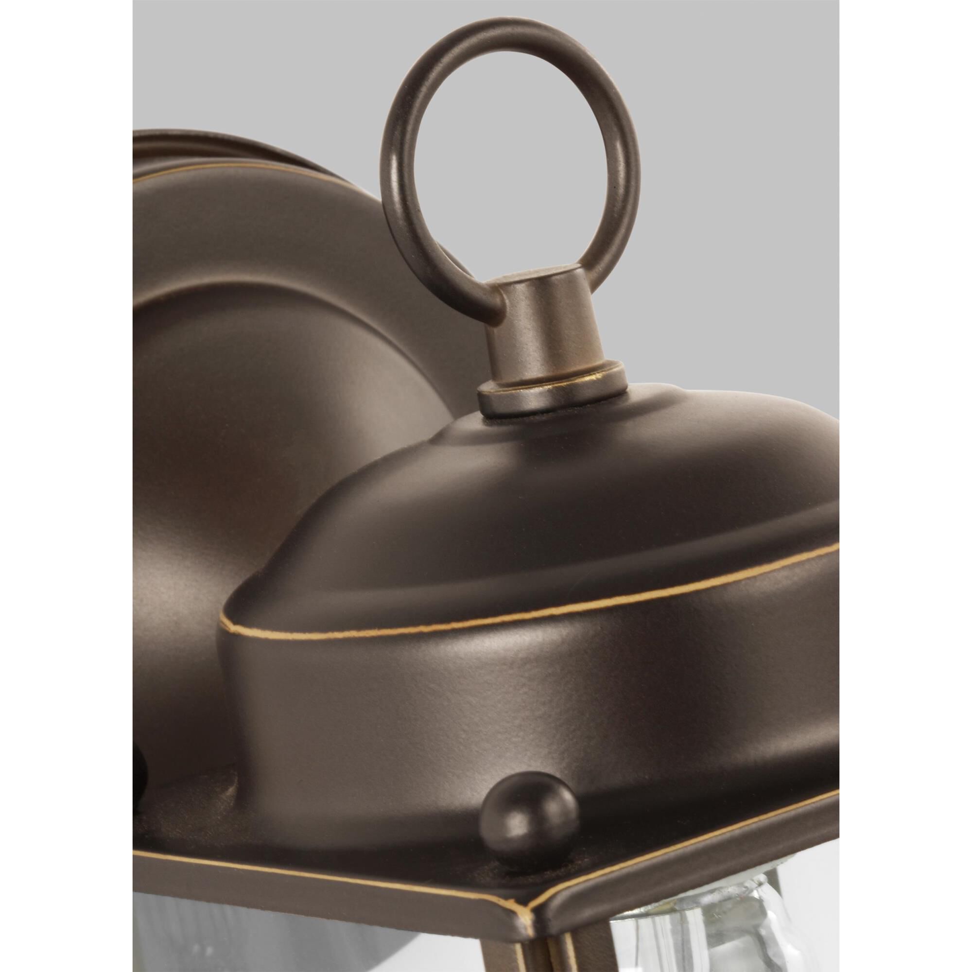 Shown in Antique Bronze finish and Clear glass