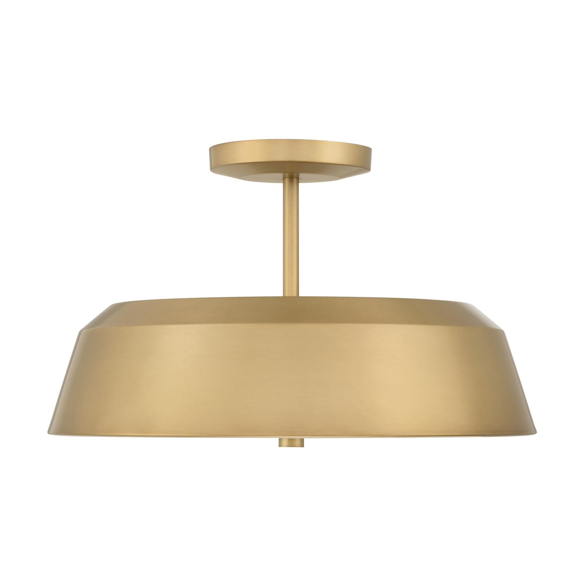 Shown in Legacy Brass finish and Etched White glass