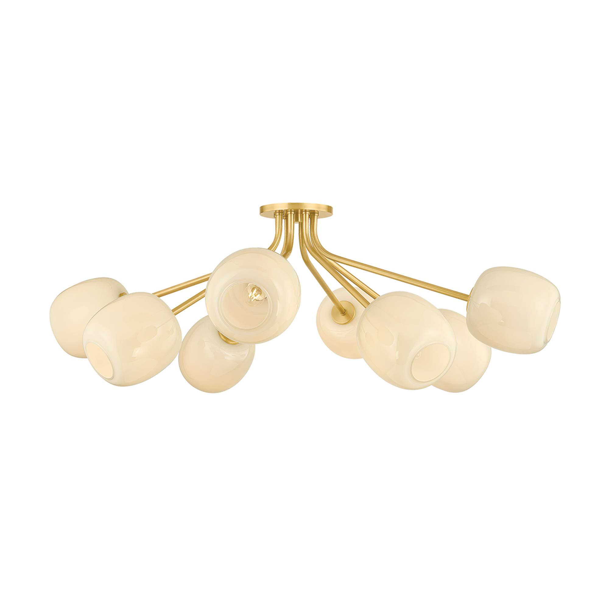 Lisette 40 Inch 8 Light Semi Flush Mount,