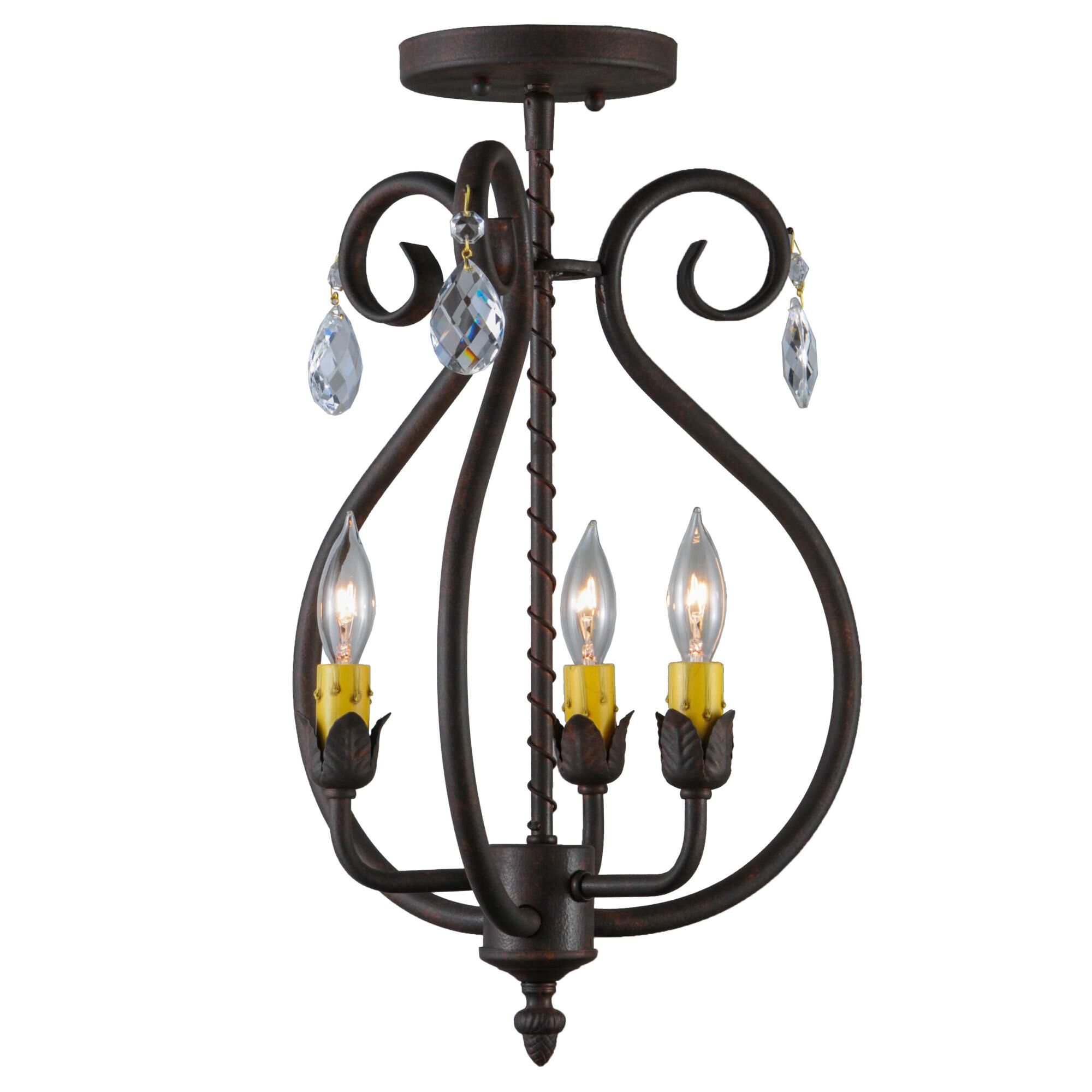 12 Inch 3 Light Mini Chandelier by Meyda Lighting