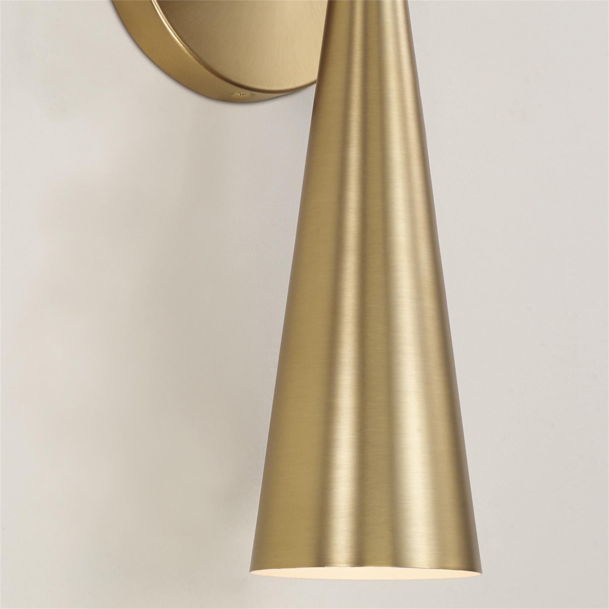 Shown in Matte Brass finish and Matte Brass Metal  With White Interior shade