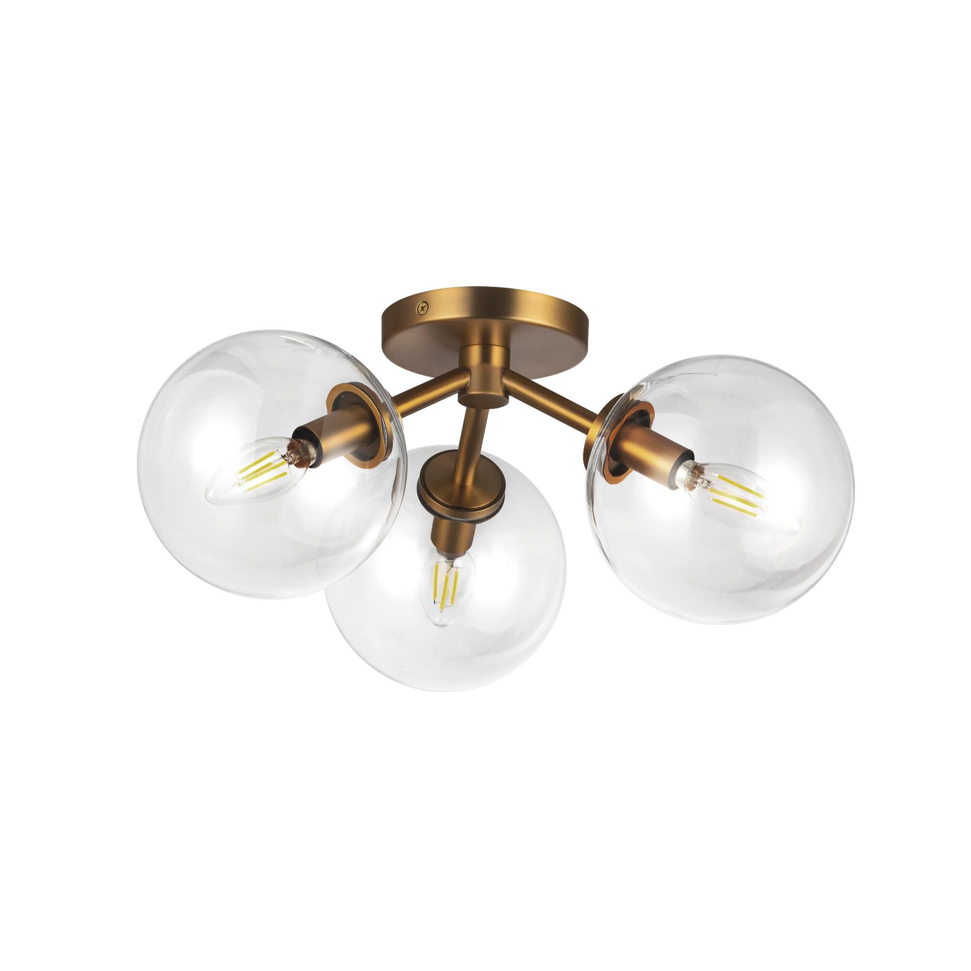 Cassia 18 Inch 3 Light Semi Flush Mount,