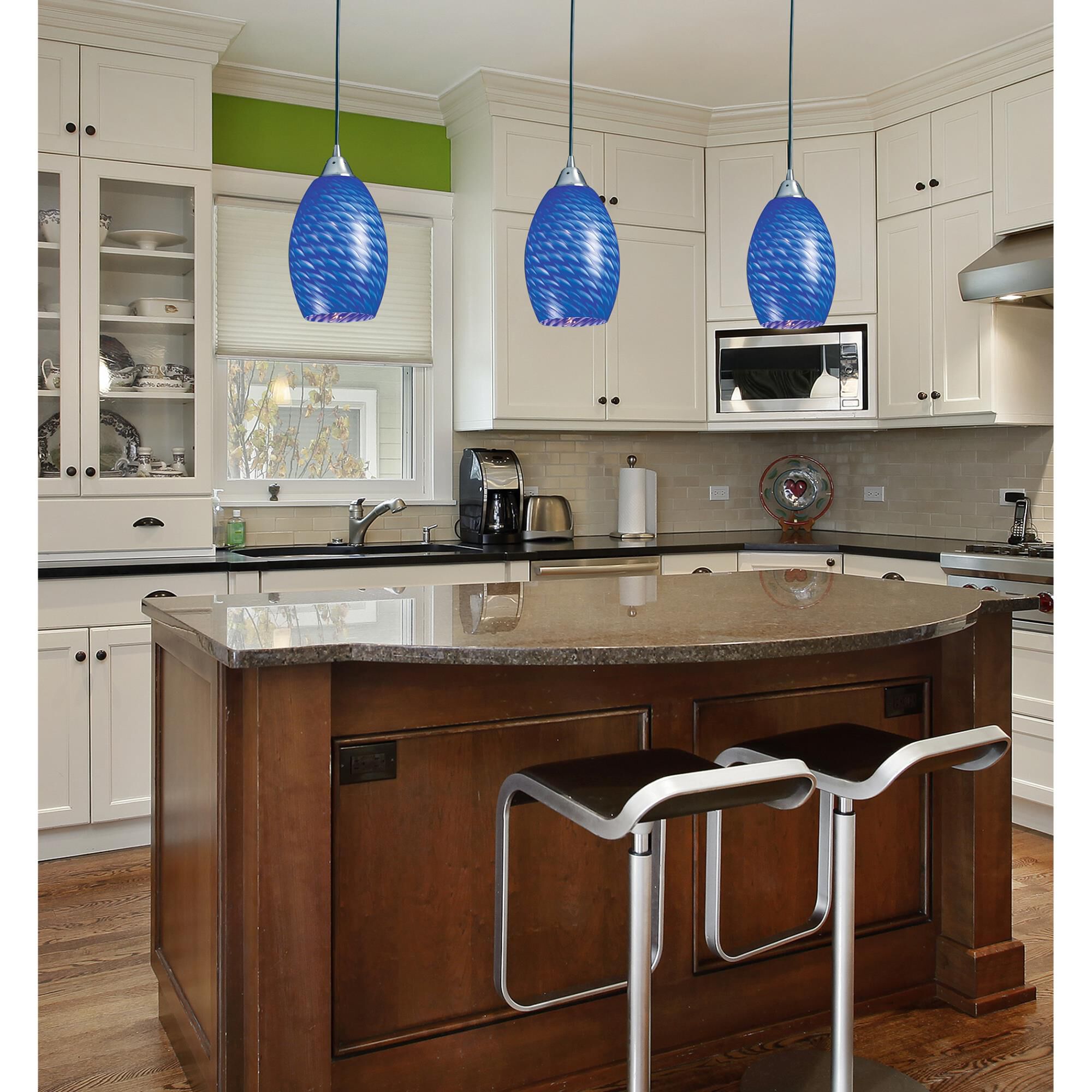 Shown in Satin Nickel finish and Sapphire glass