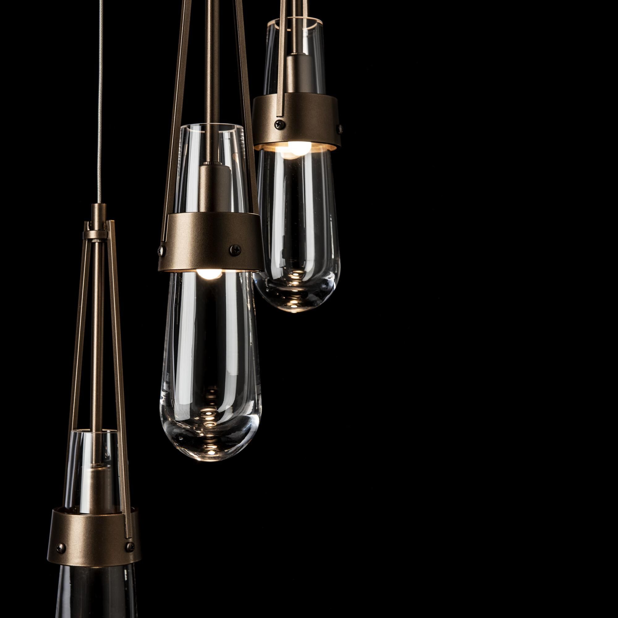 Shown in Bronze finish and Clear glass and Clear Glass shade