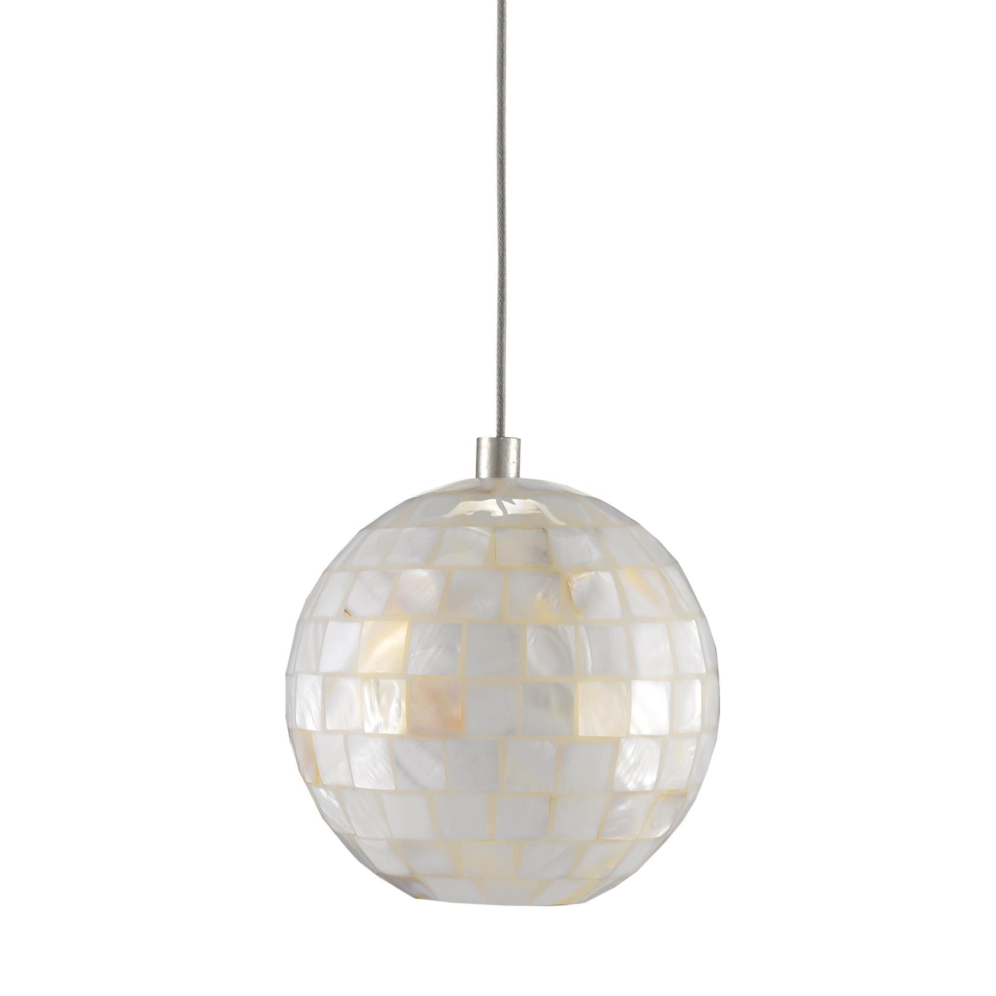 Shown in Painted Silver/Pearl finish and Metal/Mother Of Pearl shade