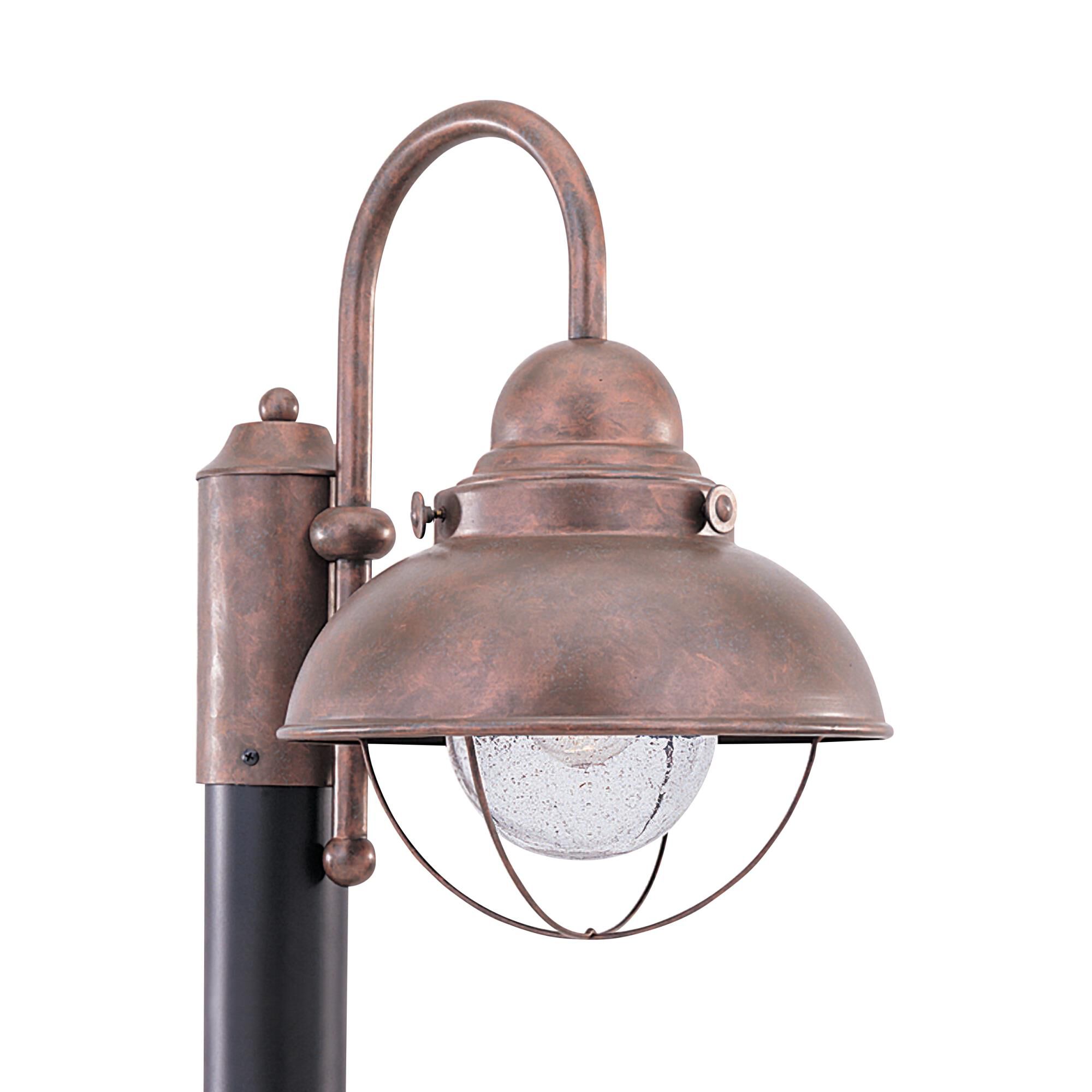 Shown in Weathered Copper finish and Clear Seeded  Diffuser glass and Clear Seeded Glass Diffuser shade