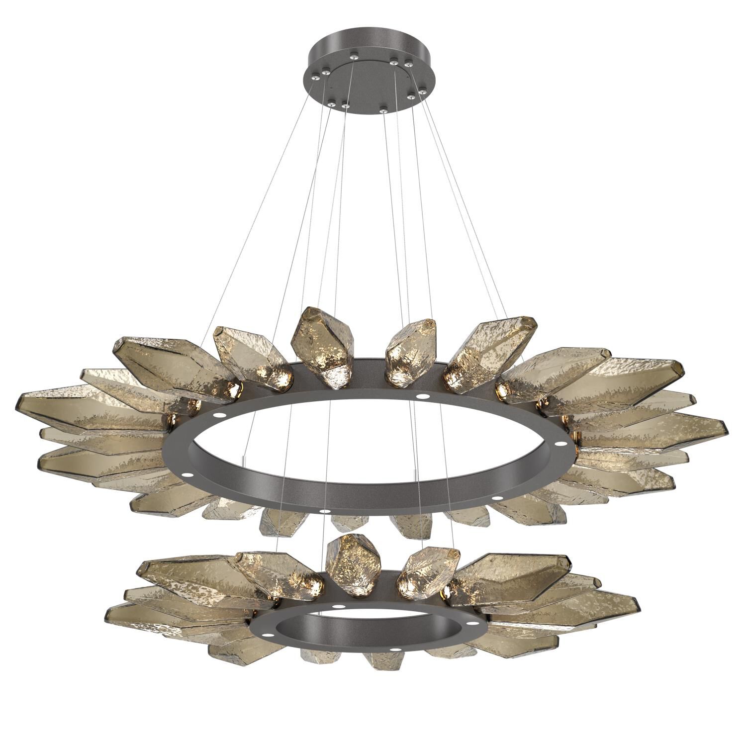 Rock Crystal 56 Inch 50 Light LED Chandelier by Hammerton Studio