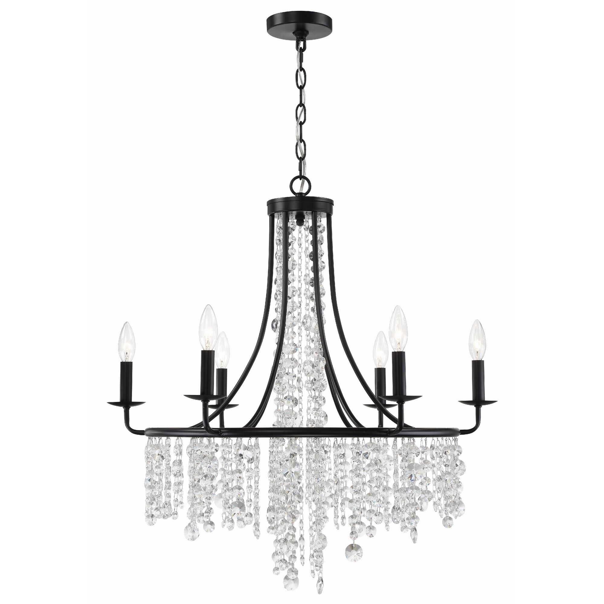 Gabrielle 28 Inch 6 Light Chandelier by Crystorama