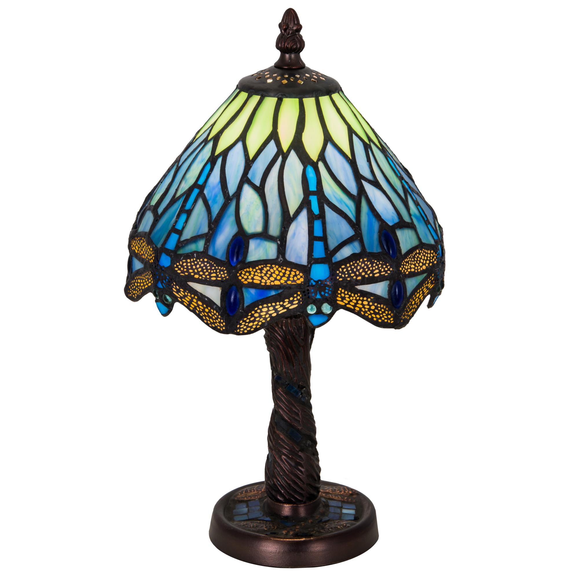 Tiffany Hanginghead Dragonfly 12 Inch Accent Lamp by Meyda Lighting