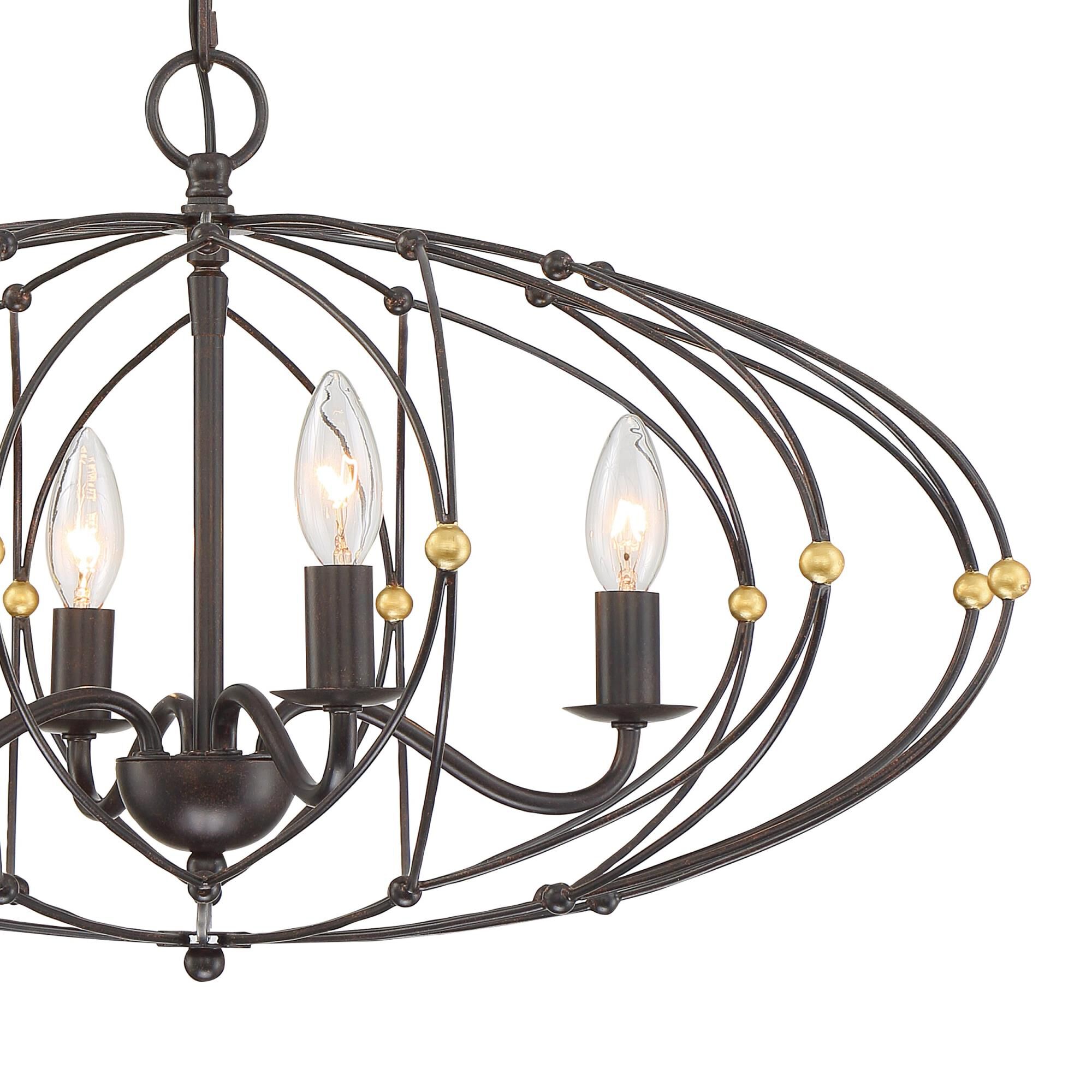 Zucca 24 Inch 4 Light Chandelier by Crystorama