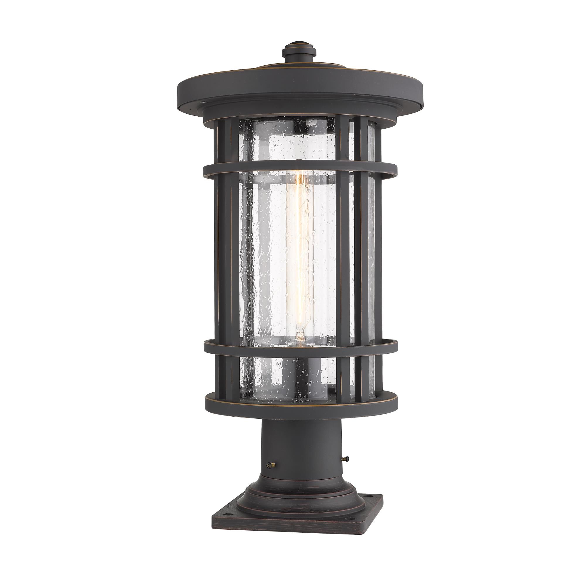Shown in Oil Rubbed Bronze finish and Glass shade