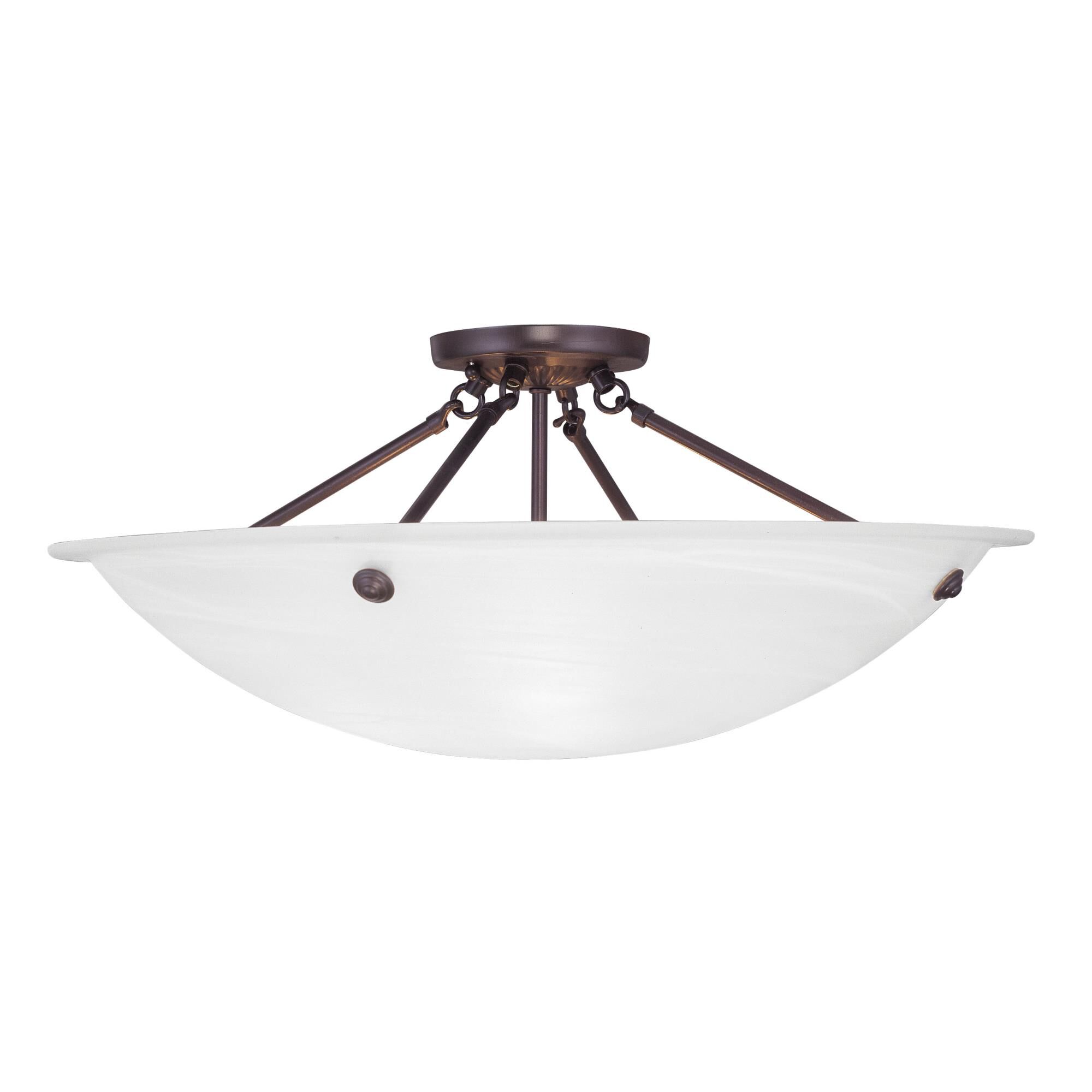 Home Basics 24 Inch 4 Light Semi Flush Mount by Livex Lighting