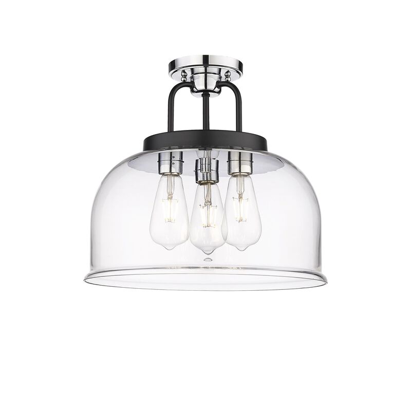 Bruno Marashlian Kahana 15 Inch 3 Light Semi Flush Mount by Innovations Lighting