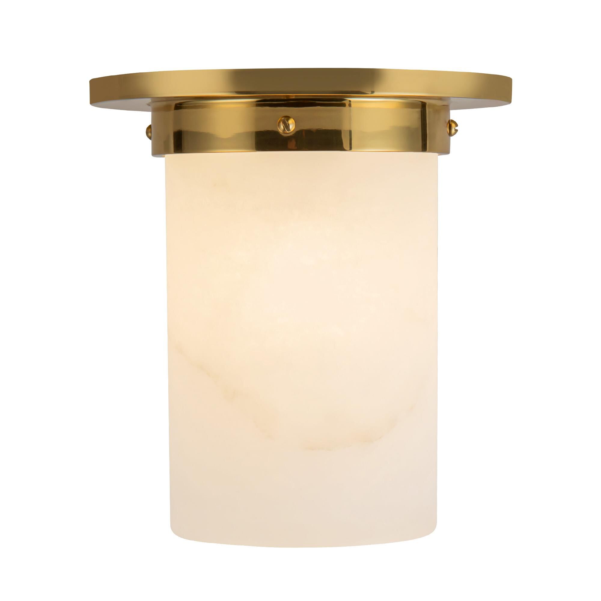 Shown in Patina Brass finish and Alabaster glass