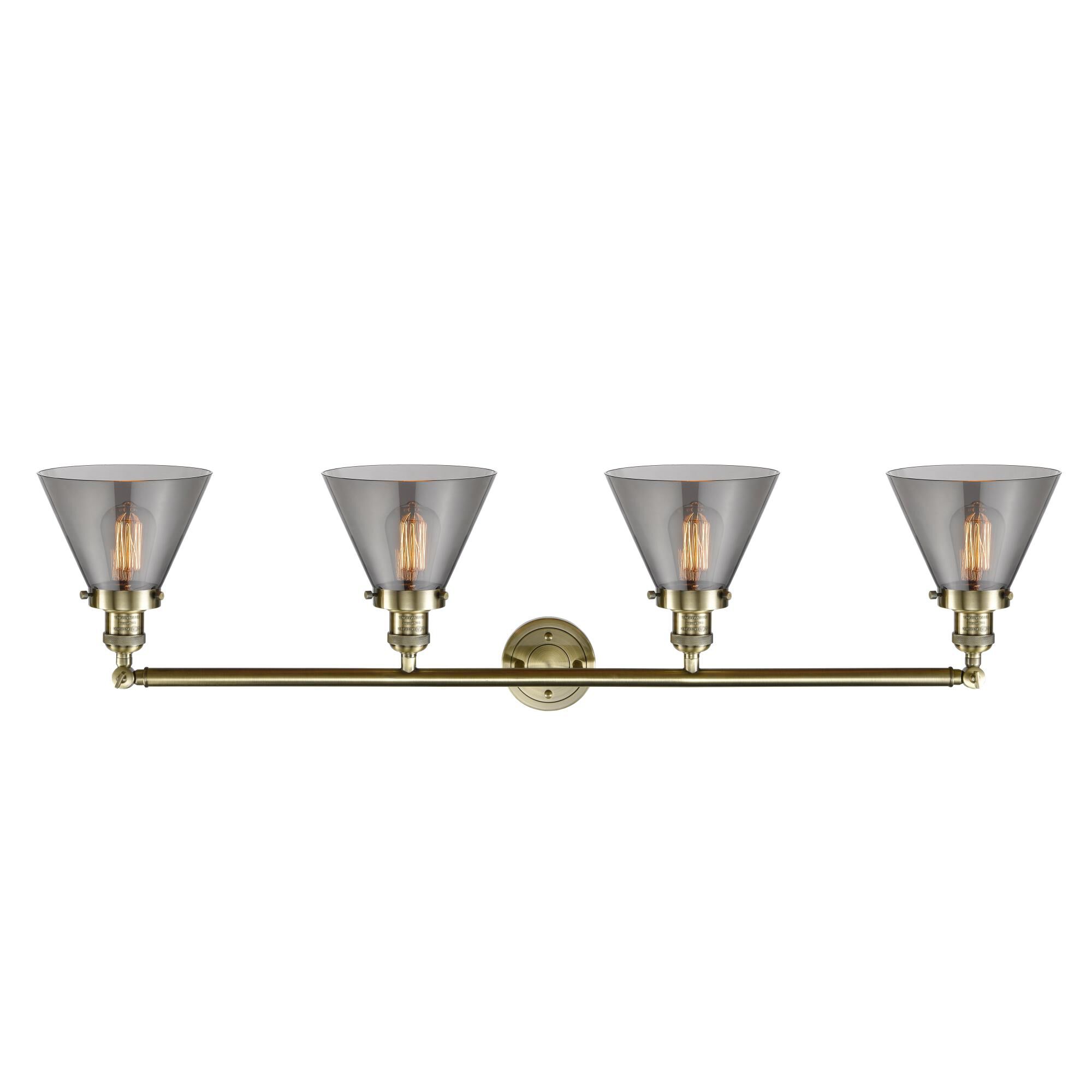 Bruno Marashlian Large Cone 43 Inch 4 Light Bath Vanity Light by Innovations Lighting