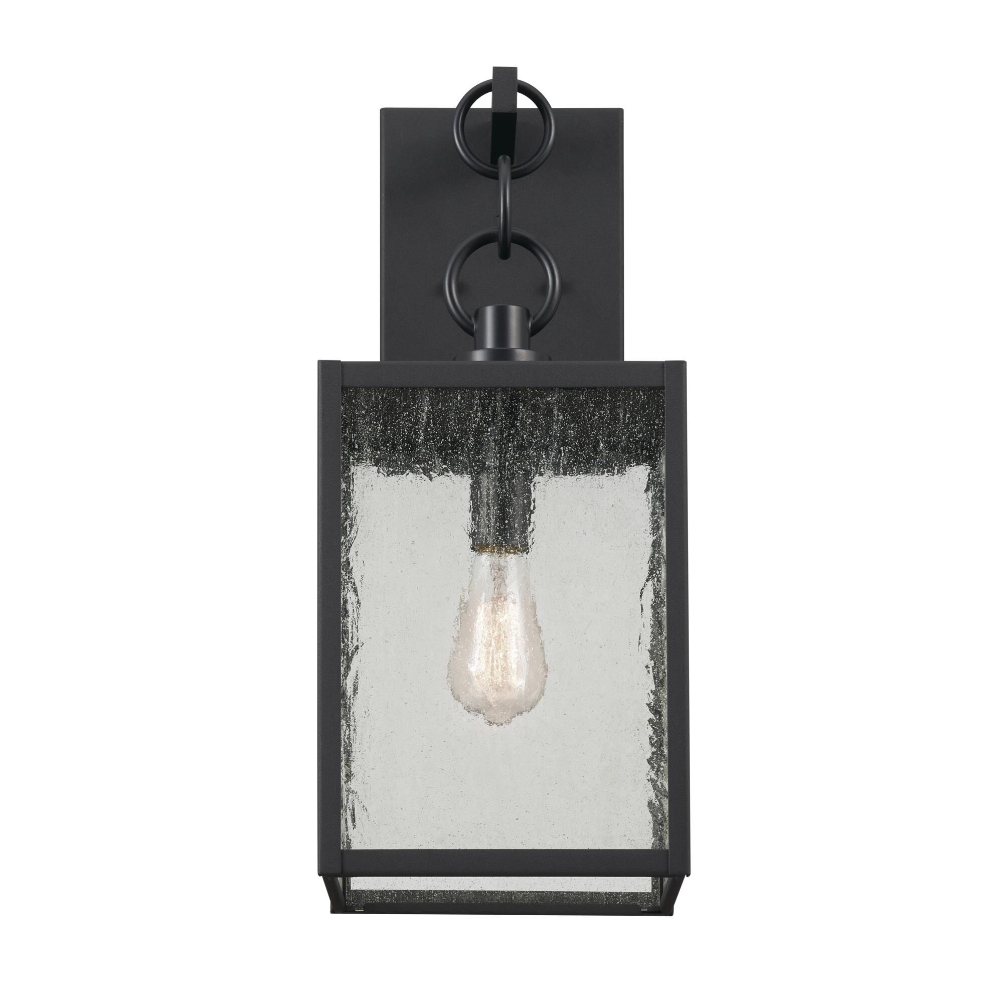 Shown in Black Textured finish and Clear Seeded glass