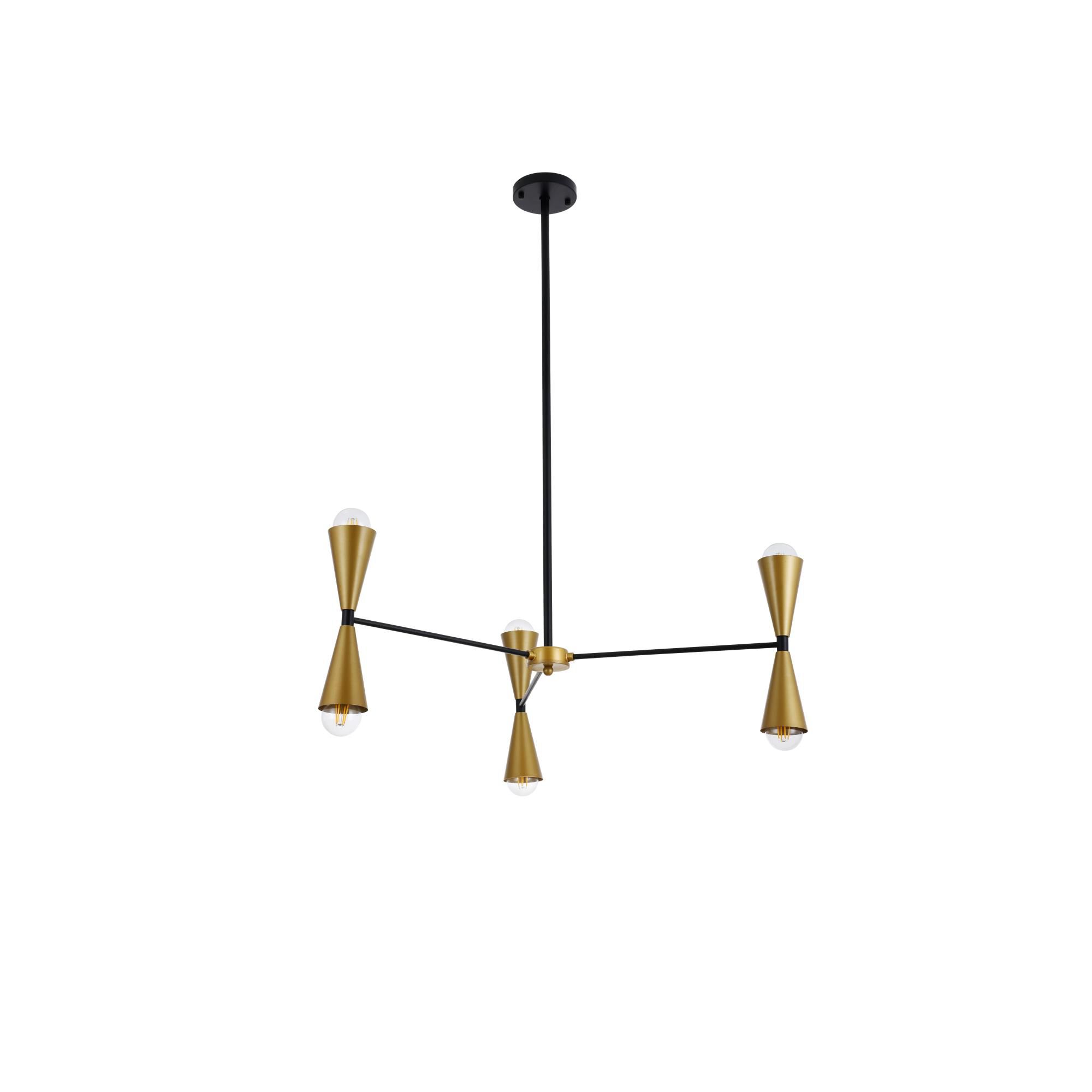 Cade 34 Inch 6 Light Chandelier by Elegant Lighting