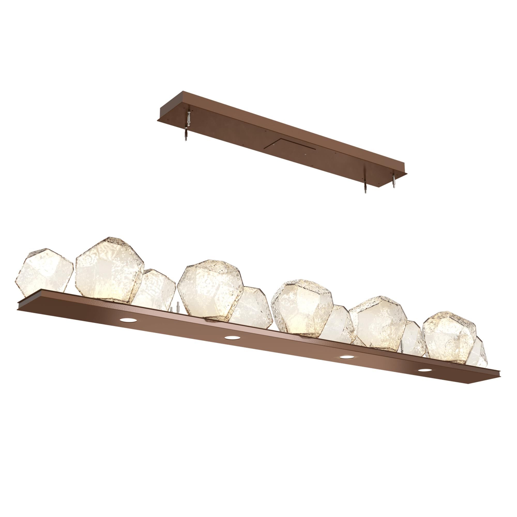 Shown in Burnished Bronze finish and Amber glass