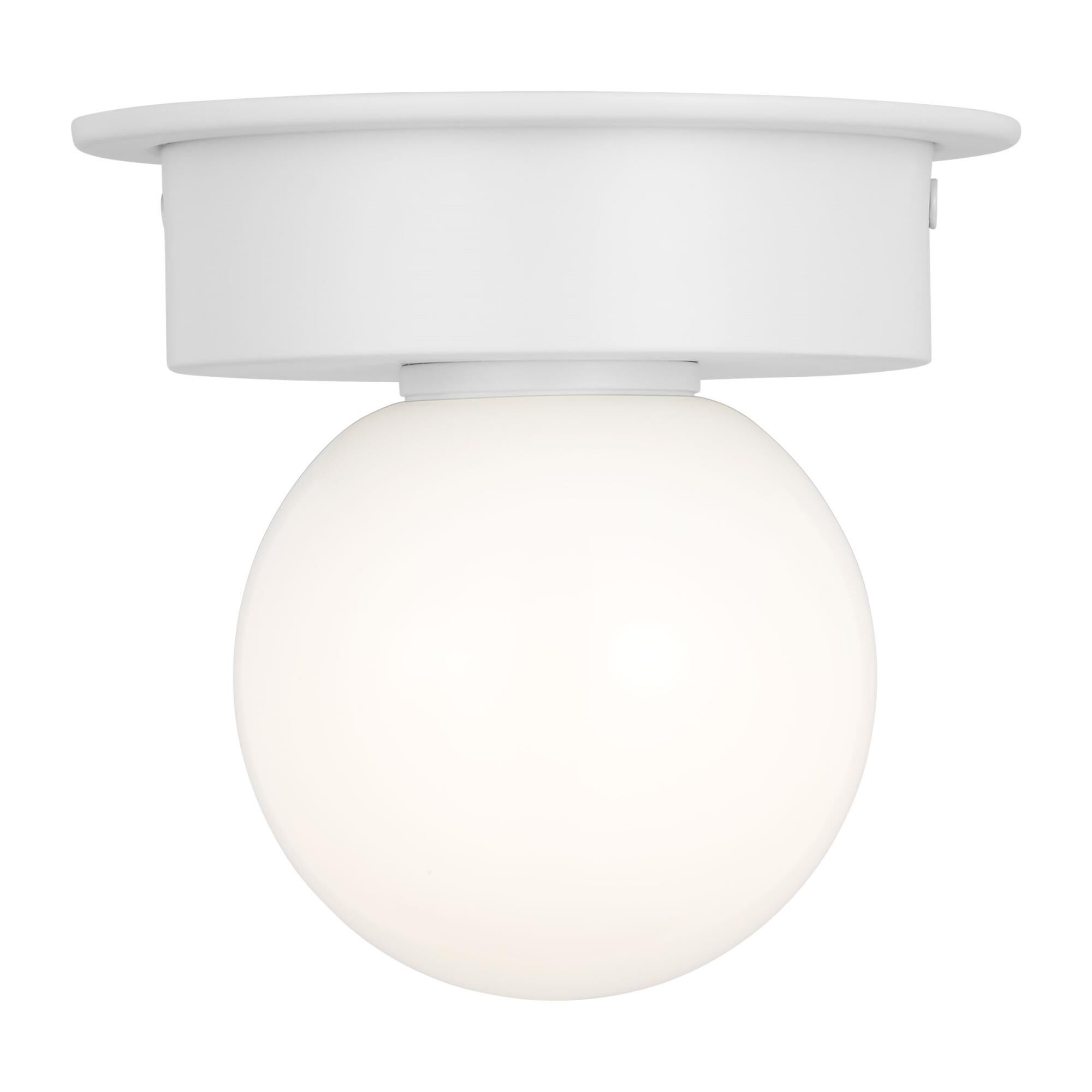 Shown in Matte White finish and Milk glass