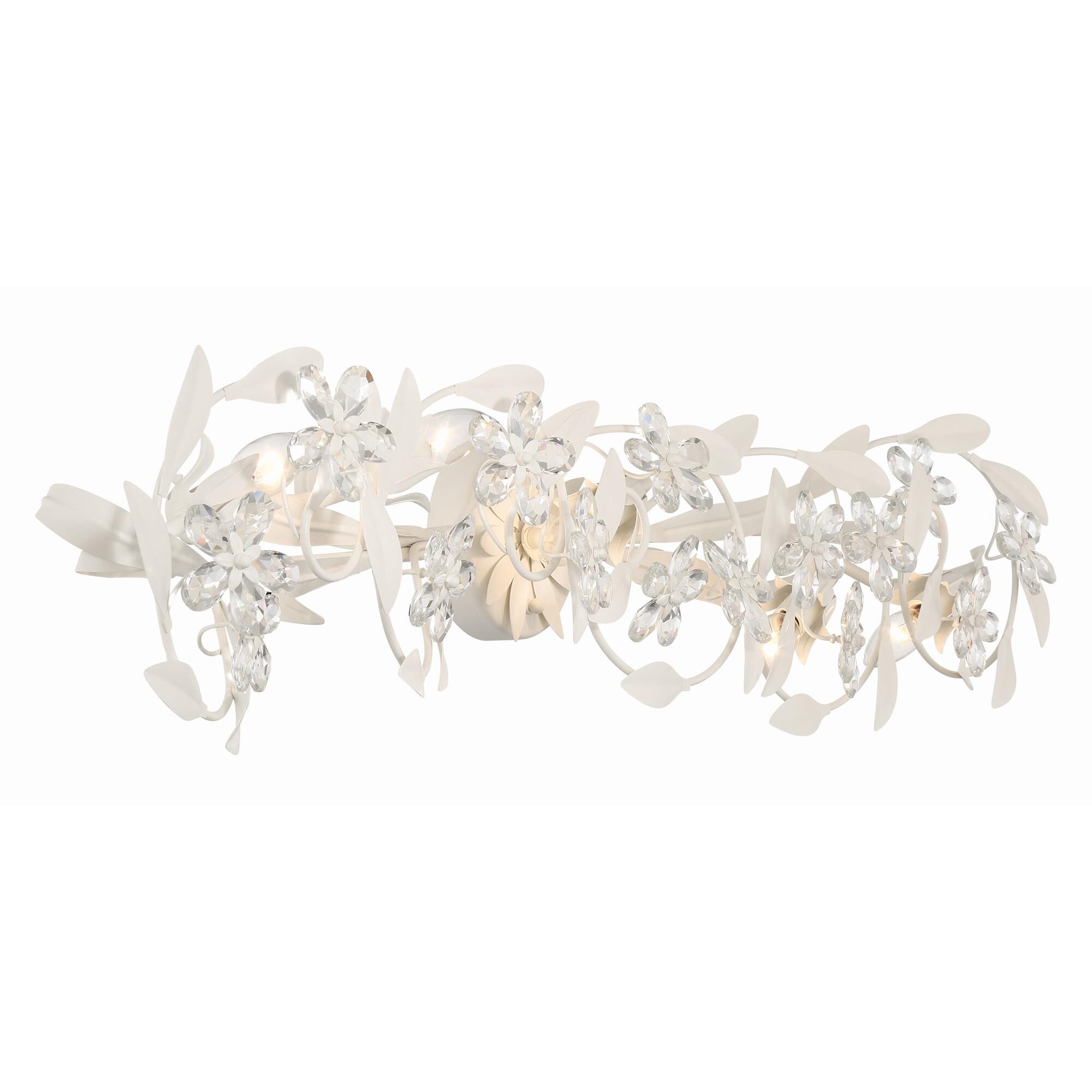 Shown in Matte White finish and Hand Cut crystal