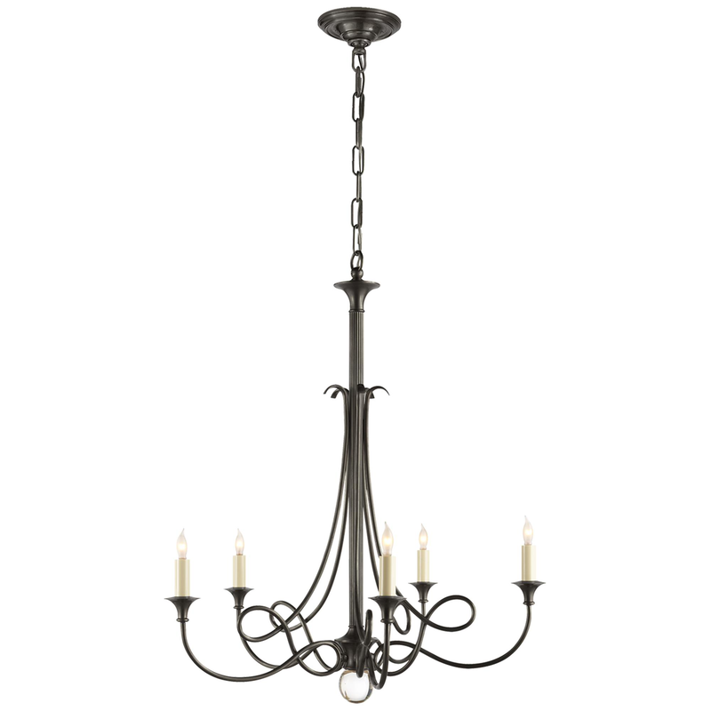 Eric Cohler Double Twist 26 Inch 5 Light Chandelier by Visual Comfort Signature Collection