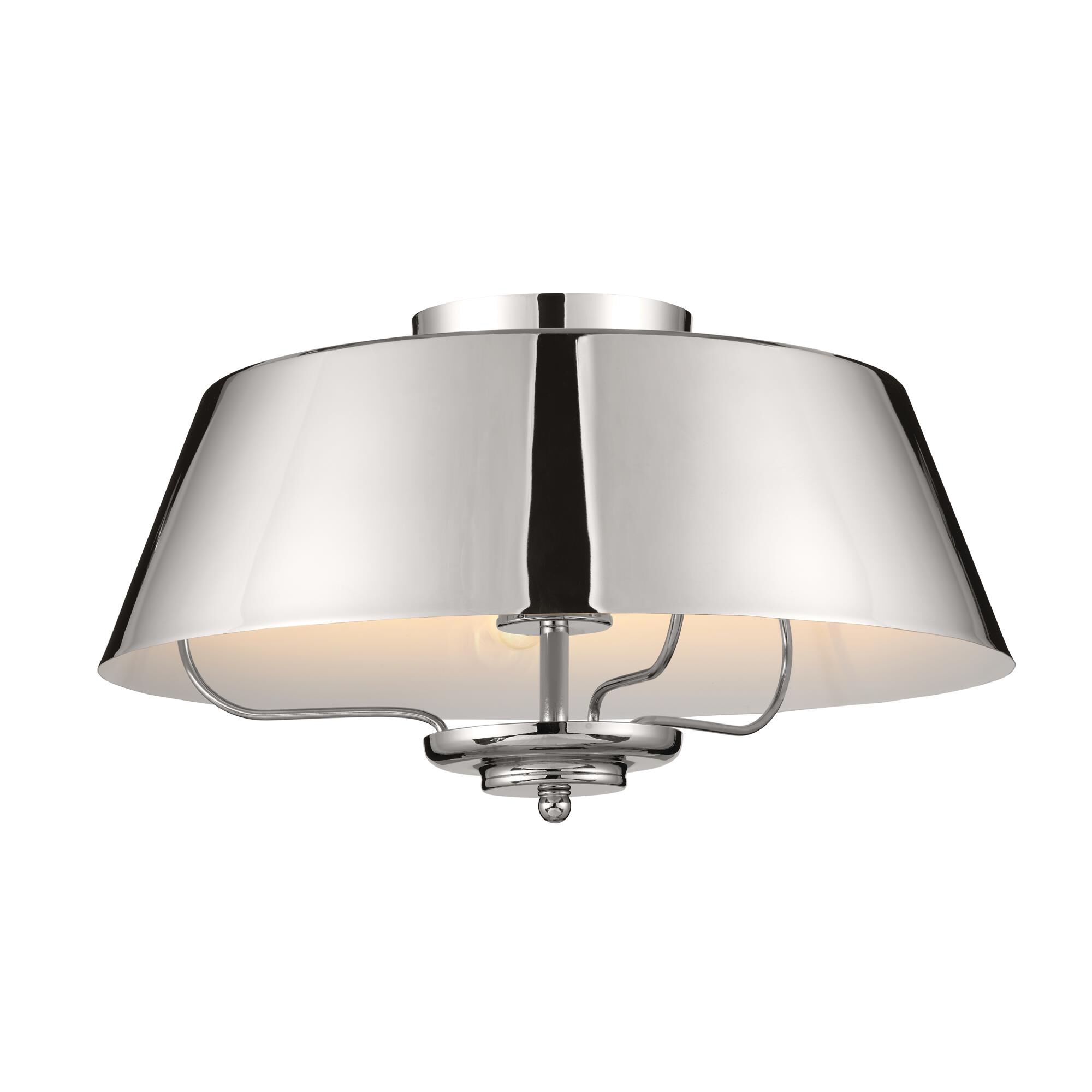Shown in Polished Nickel finish and Metal shade