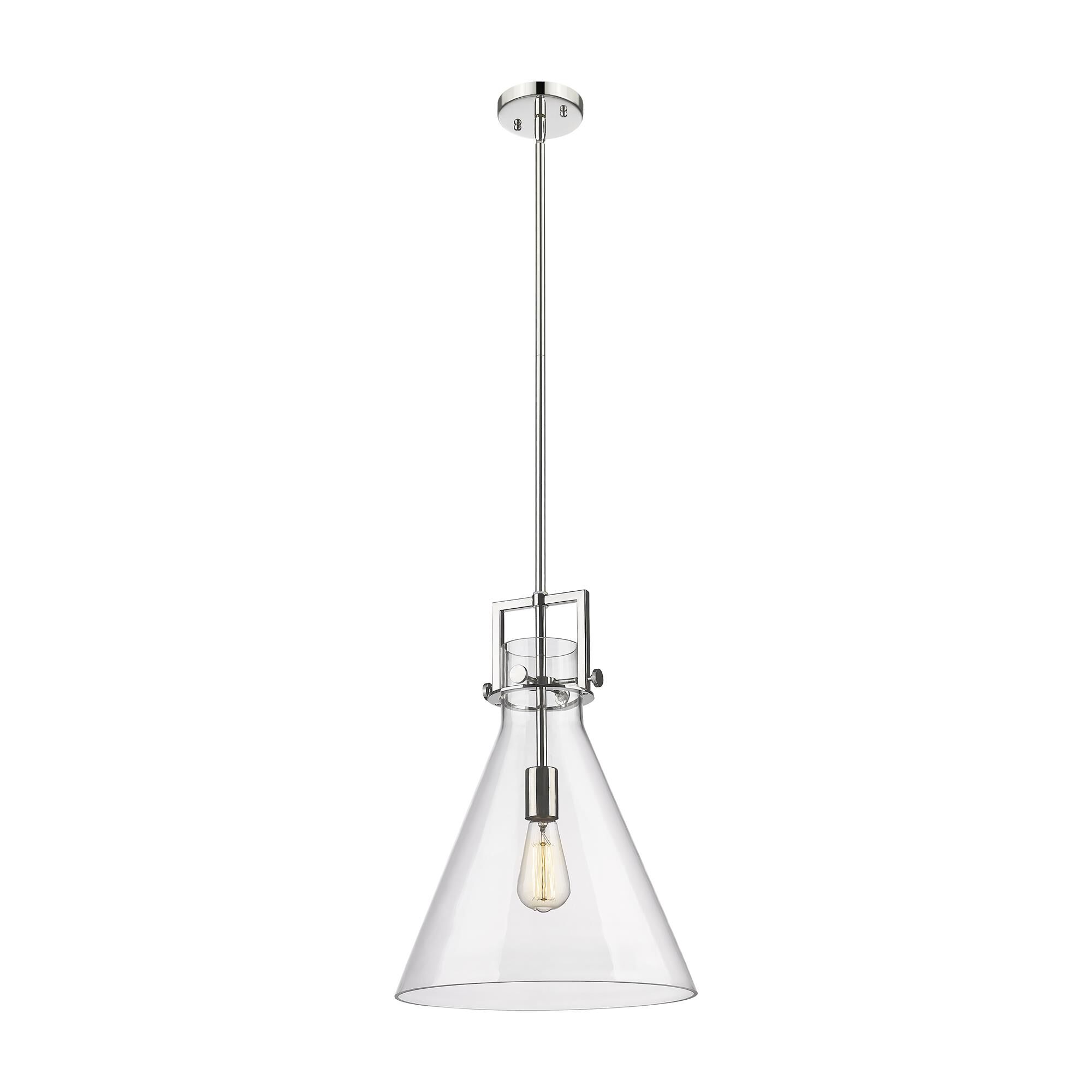 Shown in Polished Nickel finish and Clear glass