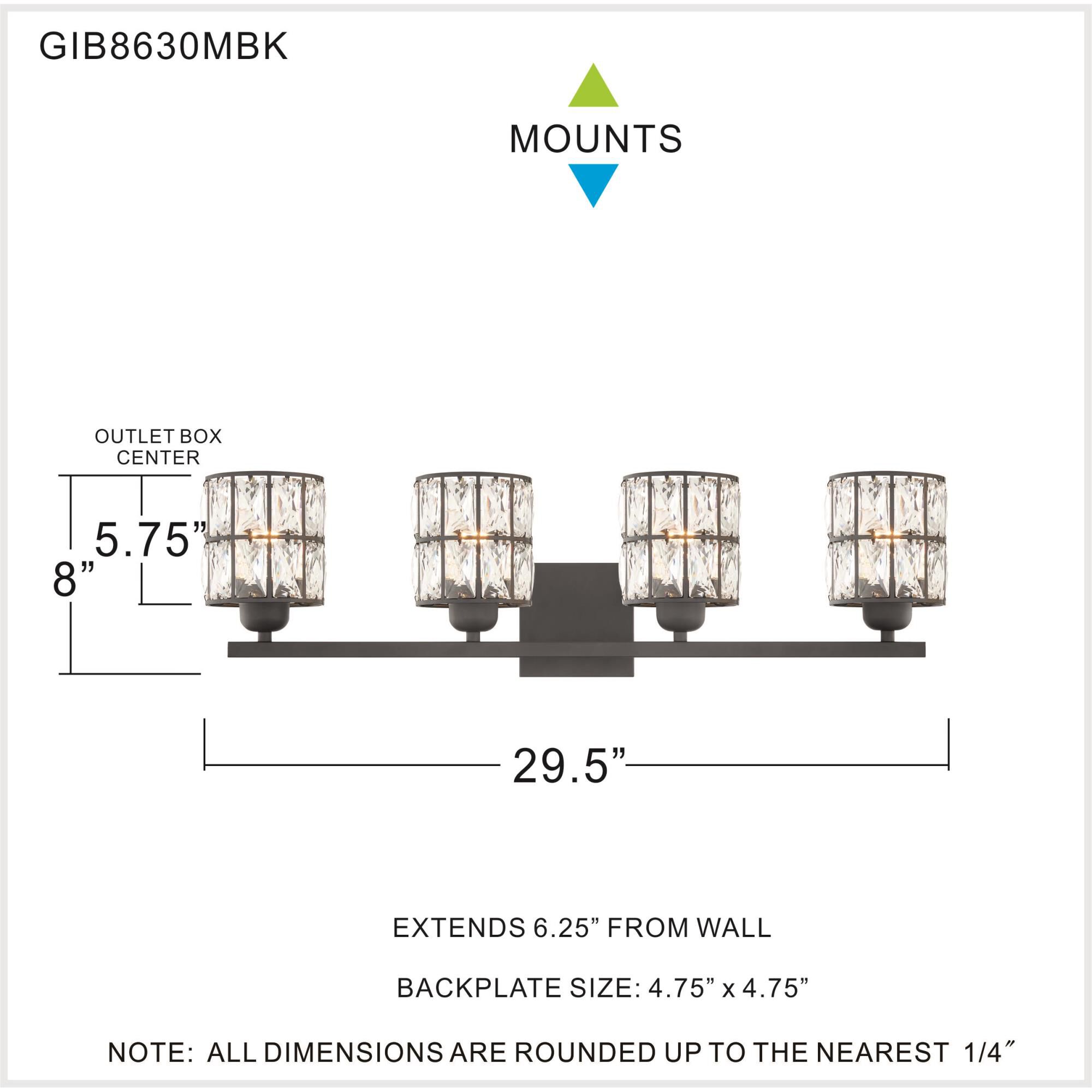 Gibson 29 Inch 4 Light Bath Vanity Light by Quoizel