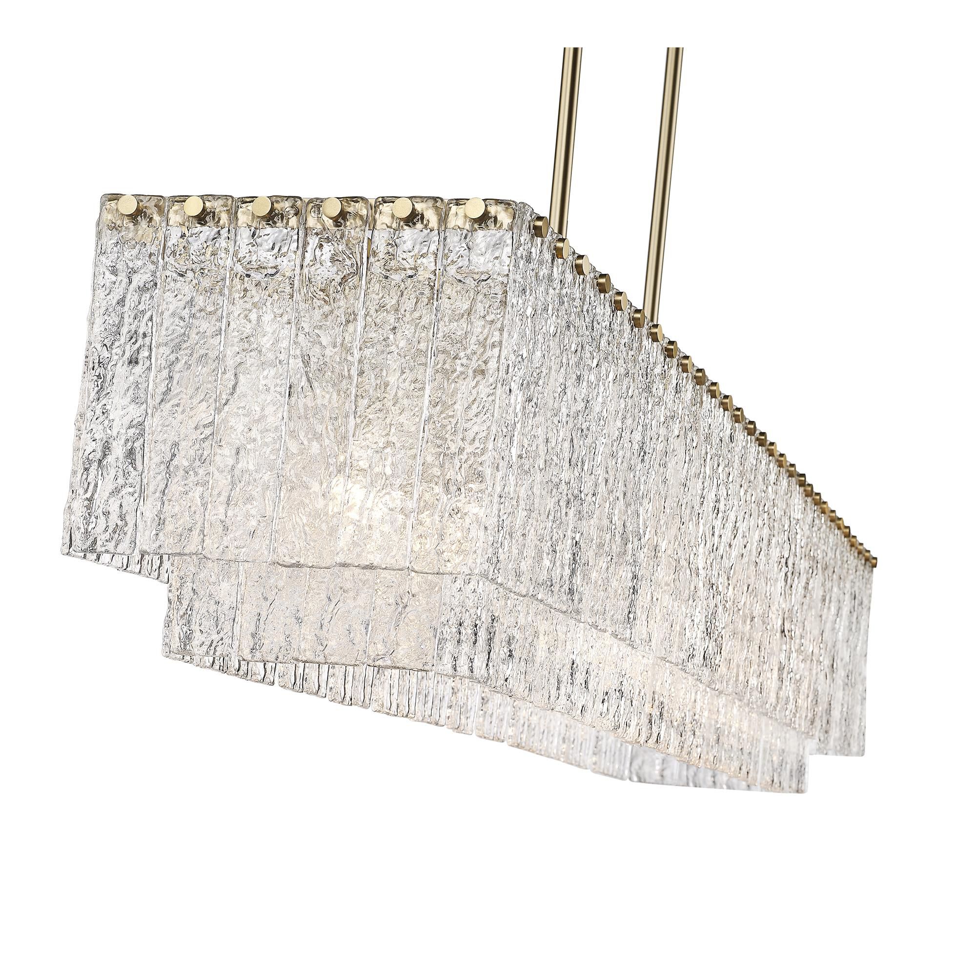 Shown in Modern Gold finish and Clear glass