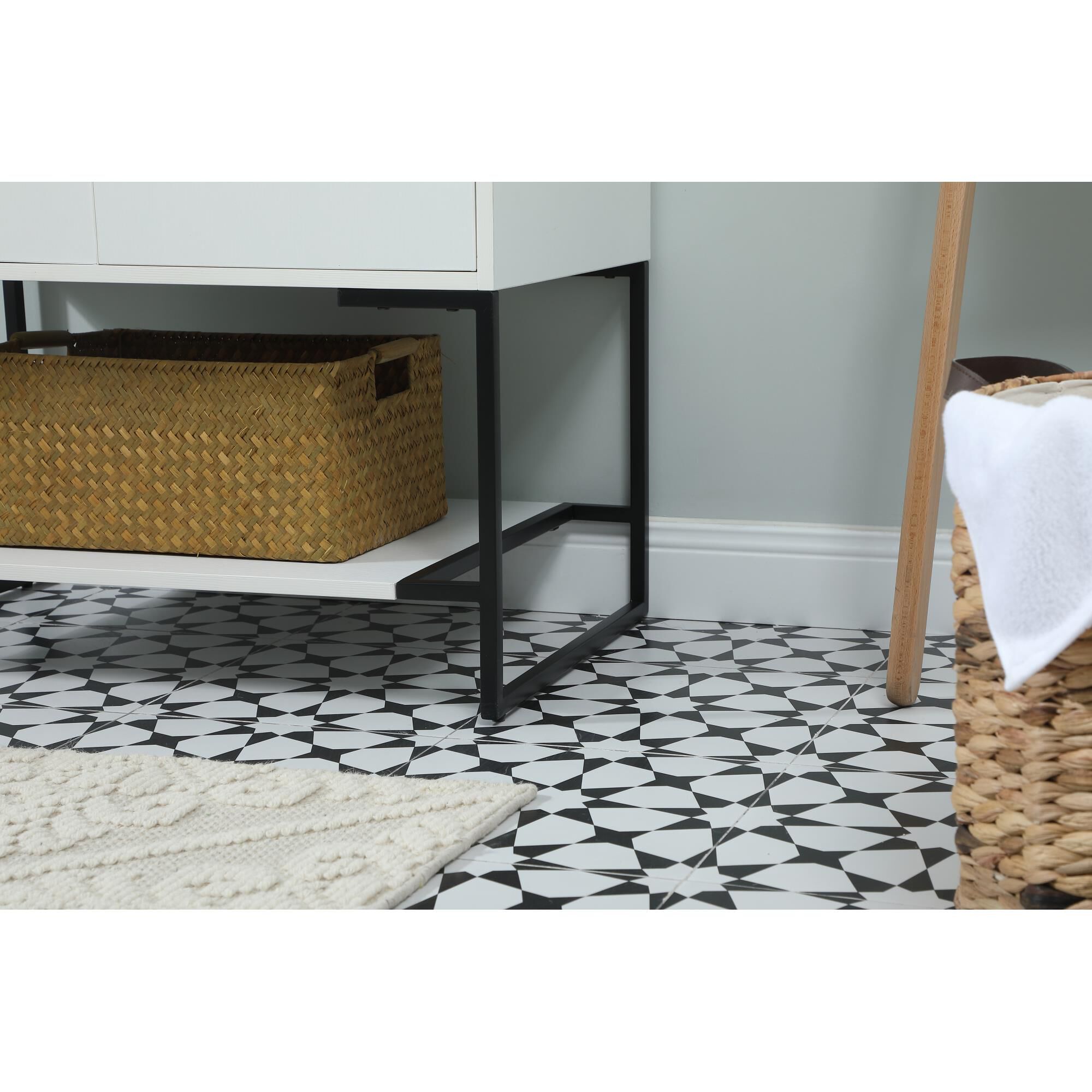 Shown in White finish