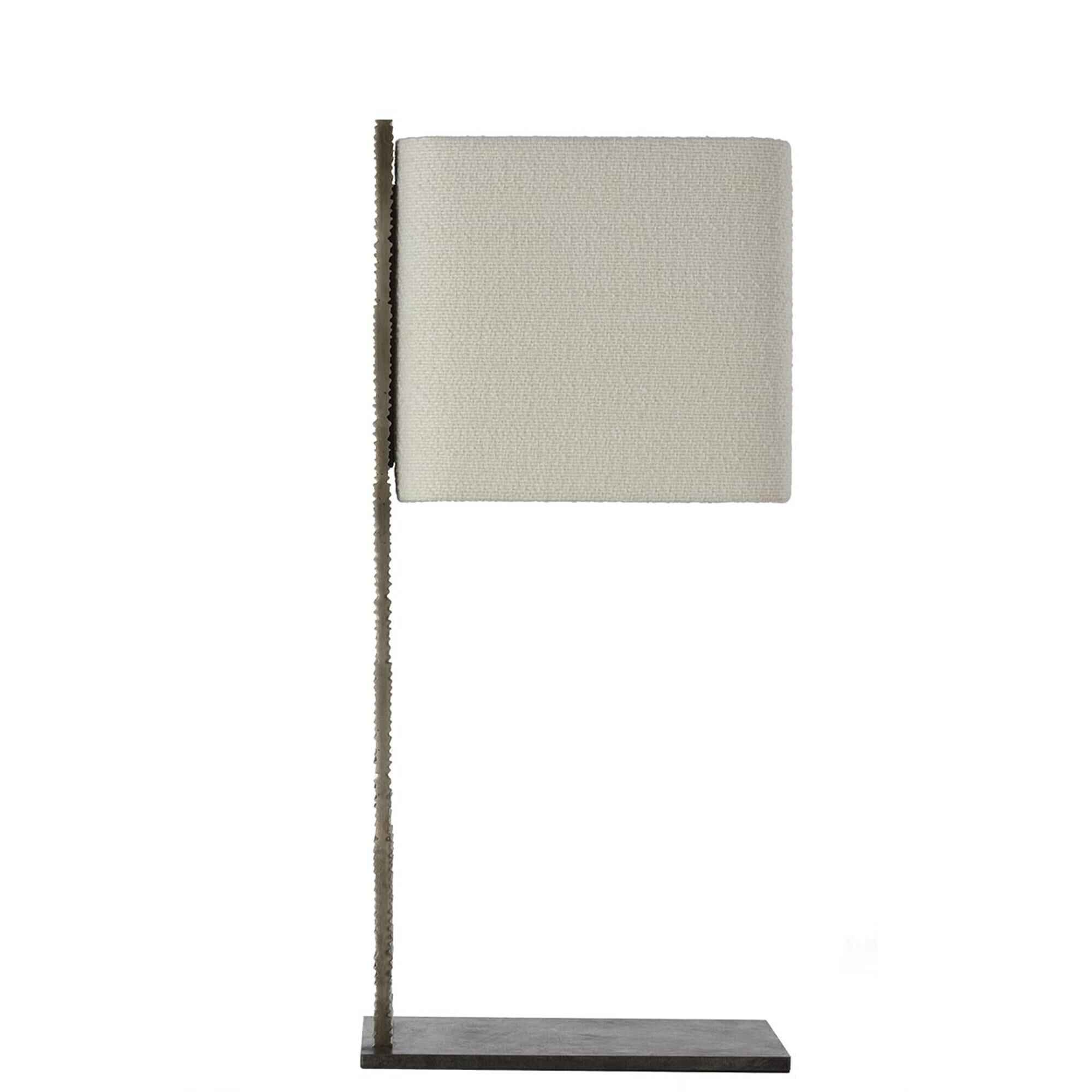 Shown in Ridged Graphite finish and Boucle Rectangle shade