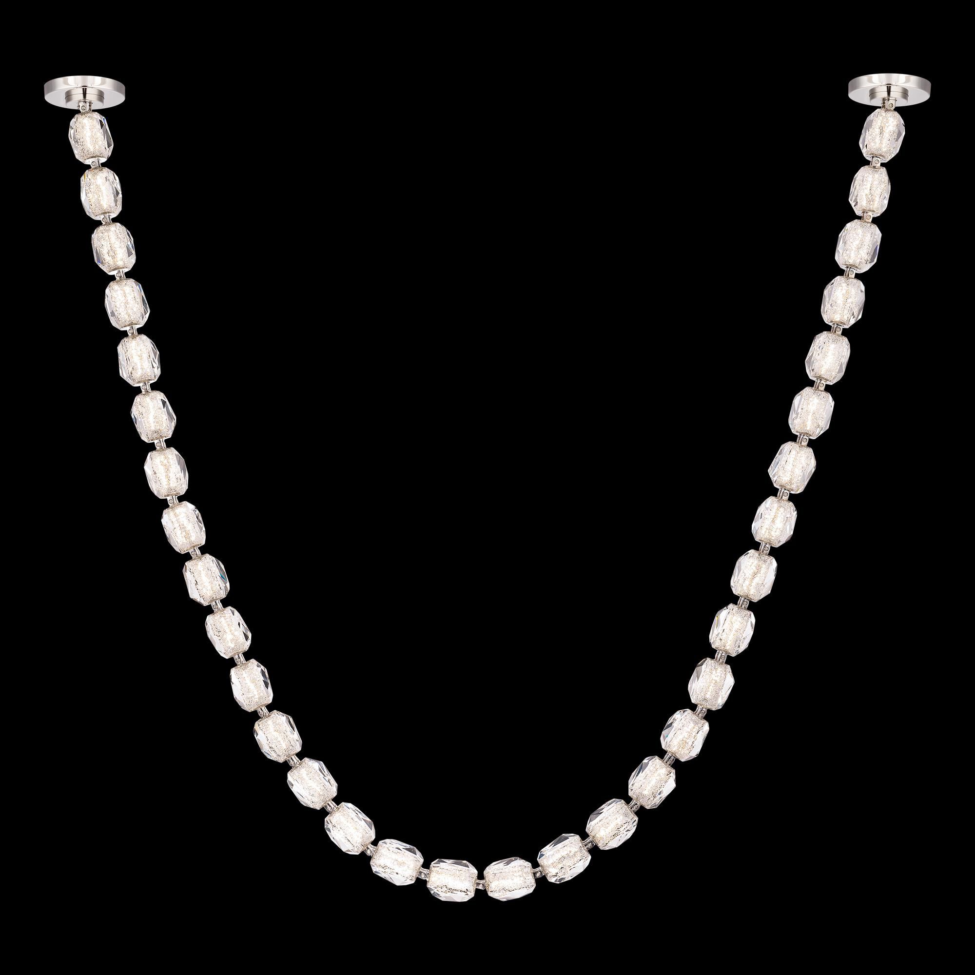 Shown in Polished Nickel finish and Radiance crystal and Crystal glass