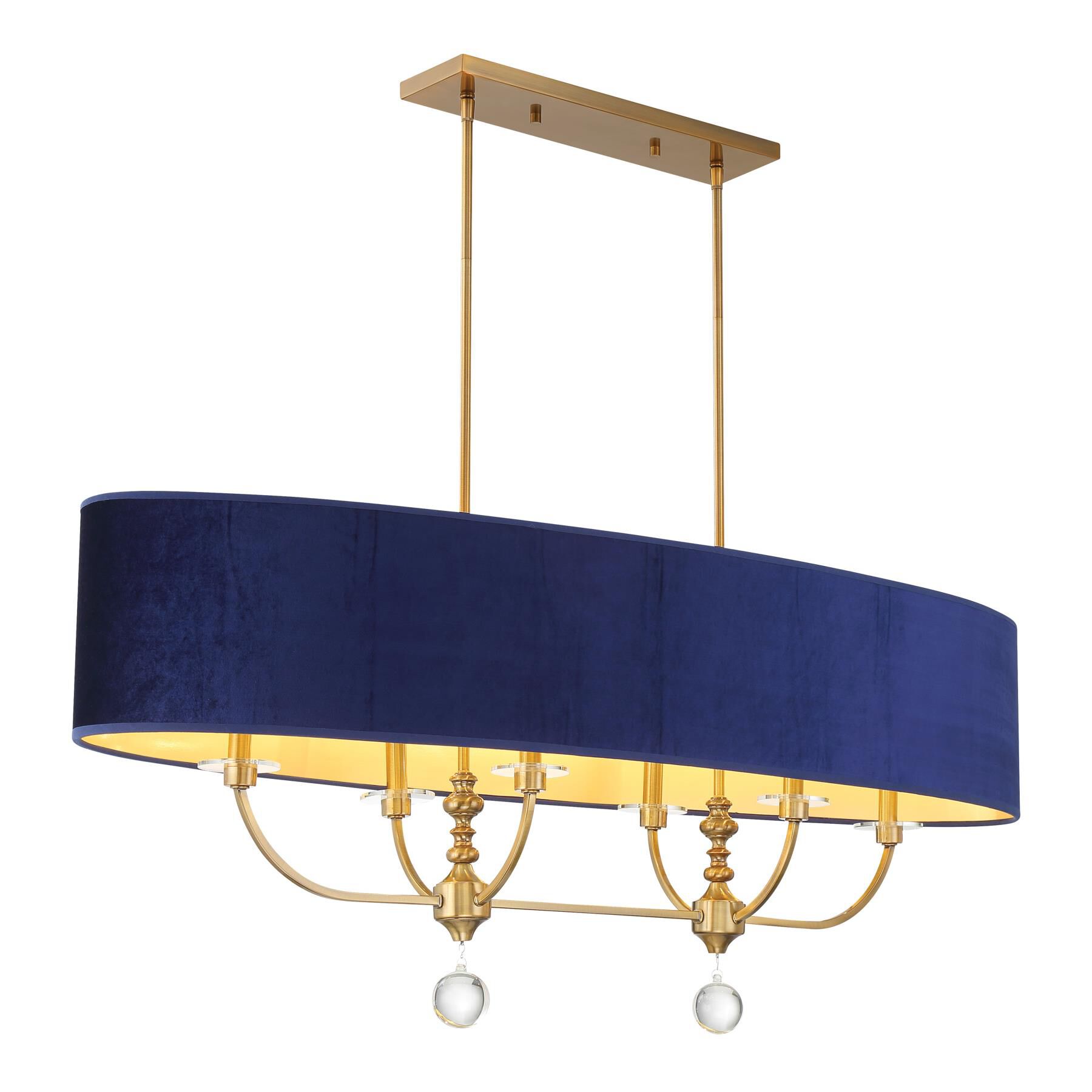 Shown in Oxidized Aged Brass finish and Velvet shade