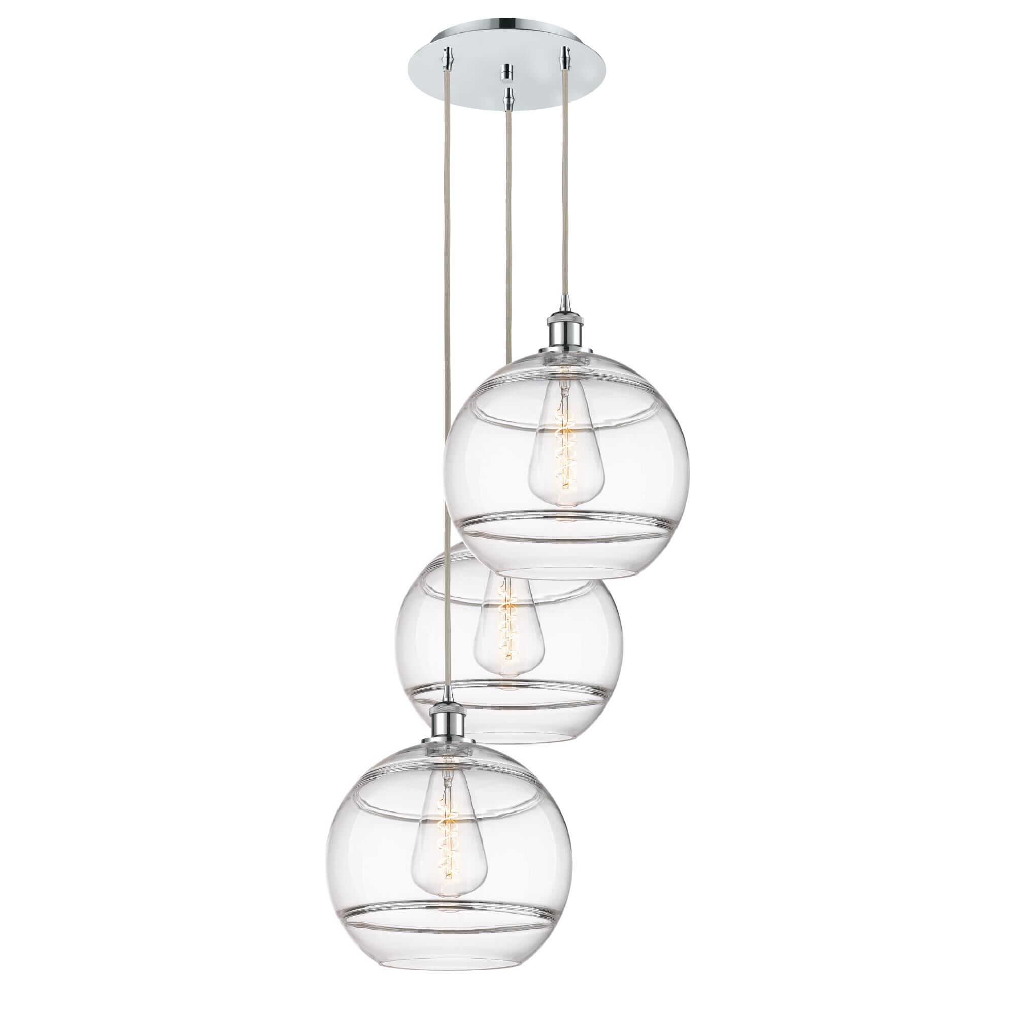 Shown in Polished Chrome finish and Clear glass