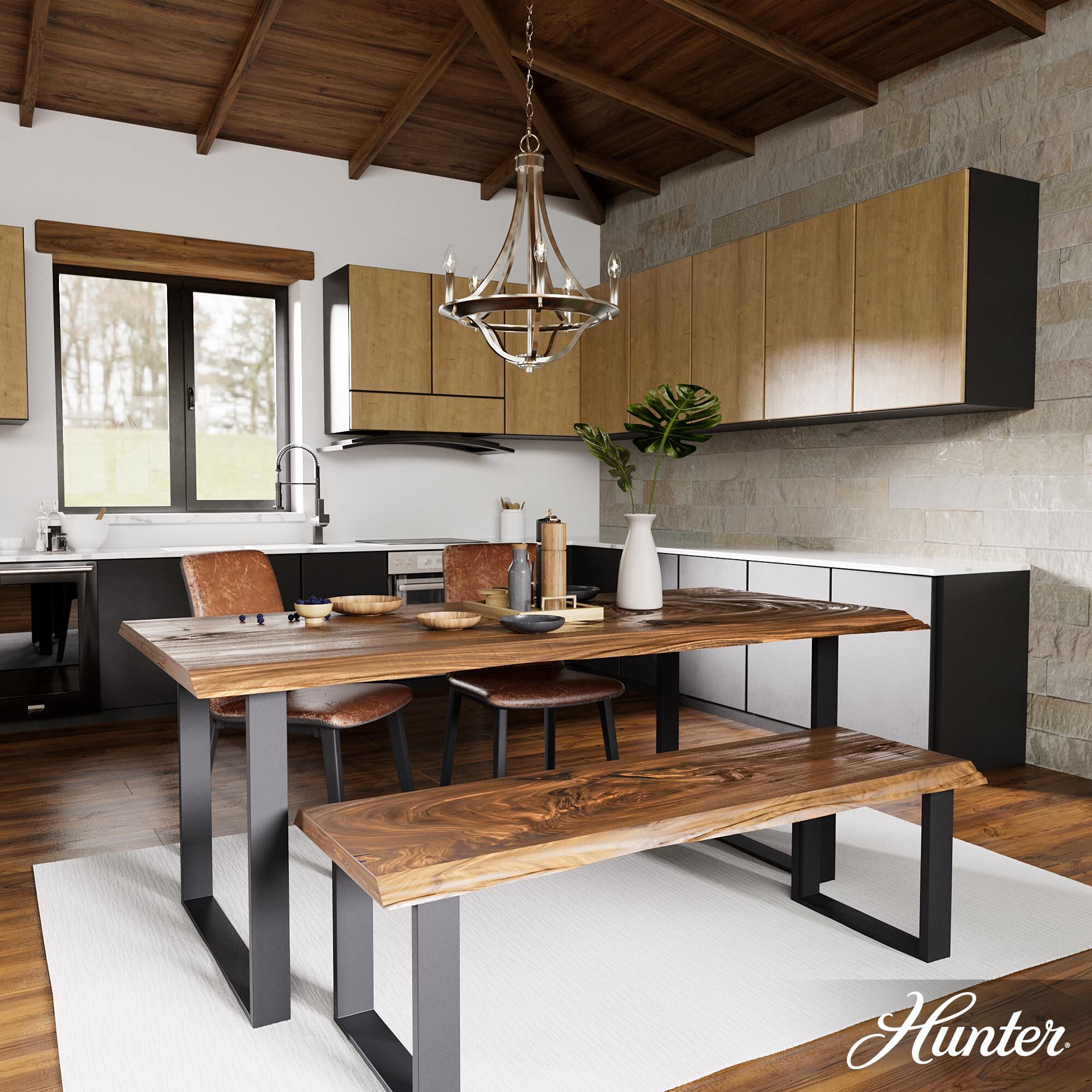 Perch Point Chandelier by Hunter Fan