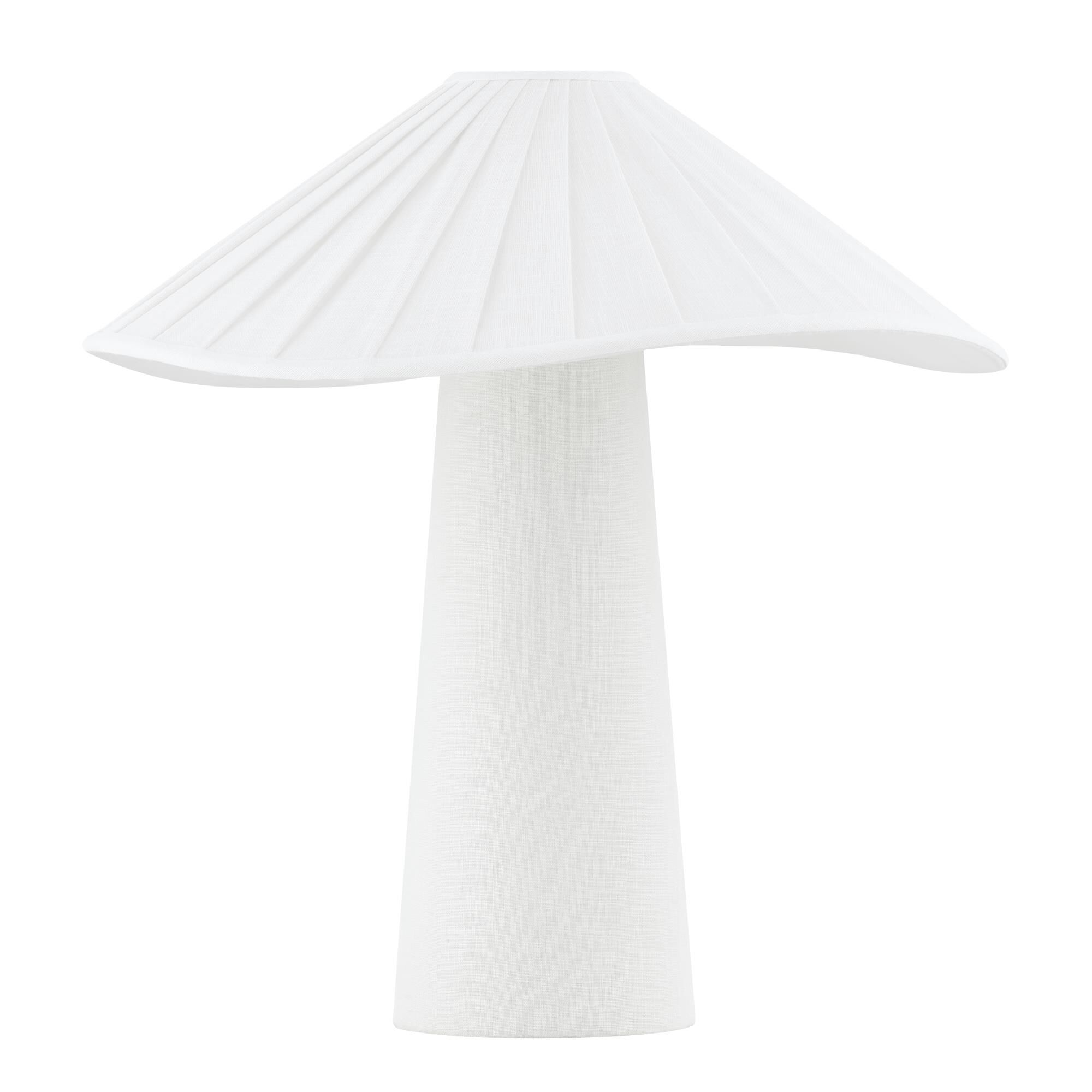 Shown in Patina Brass finish and Natural Linen shade